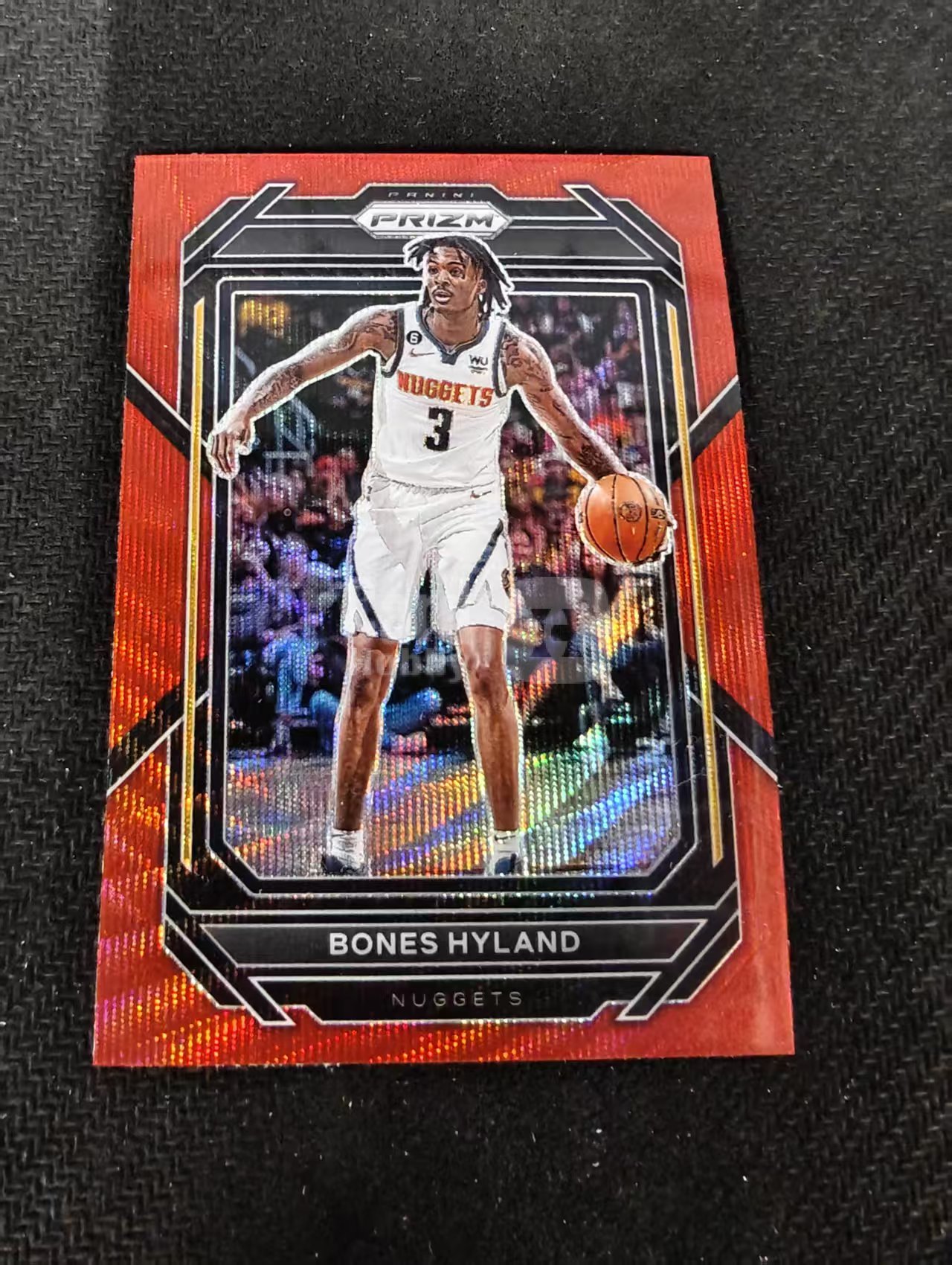 2022-23 Panini Prizm Bones Hyland 博恩斯 海兰 掘金 红波纹 PZ 划痕 边角瑕疵 #27
