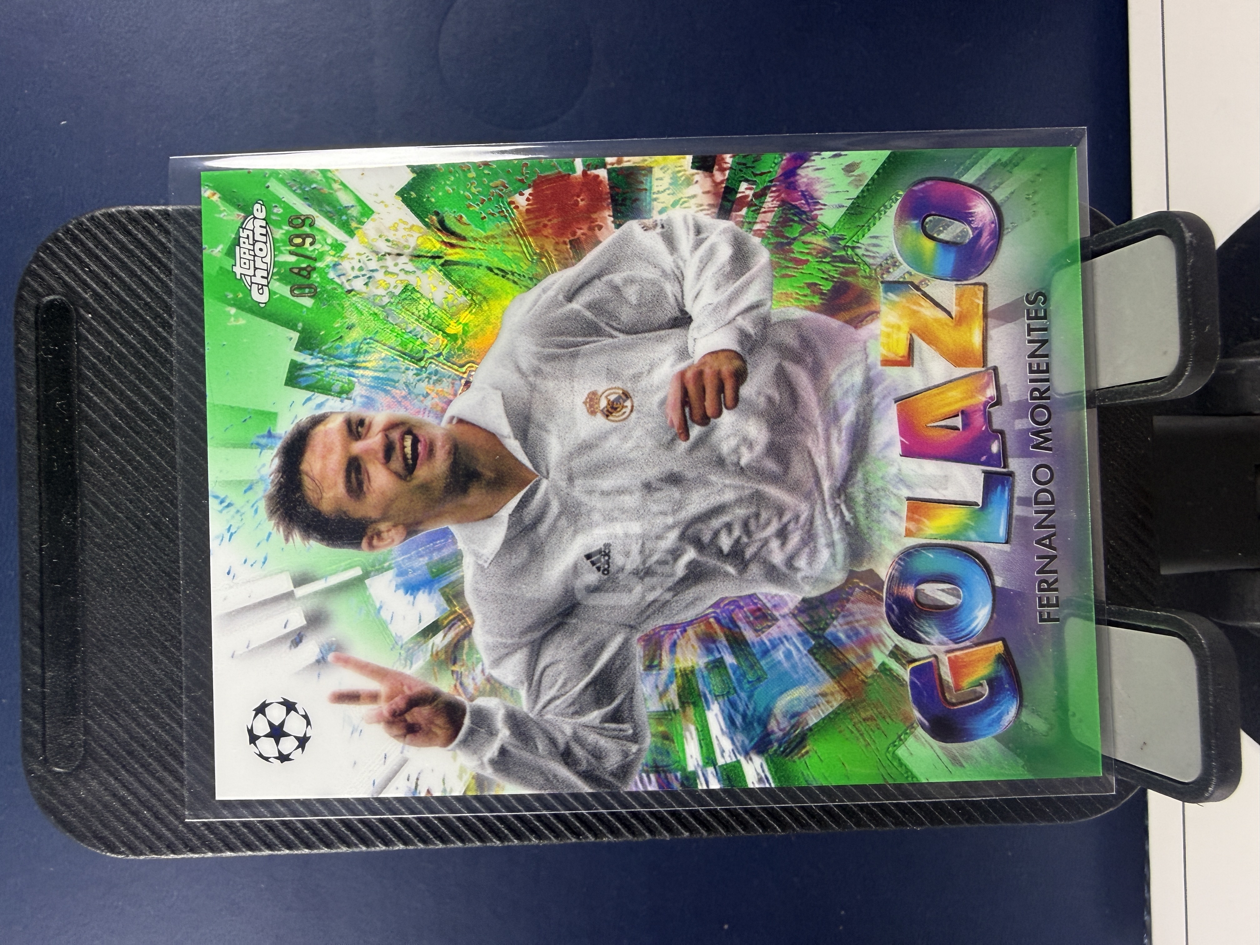2024-25 Topps Chrome Fernando Morientes TC 欧冠 皇家马德里 莫伦特斯 GOLAZO 特卡 绿折 折射 99编 (沸腾)