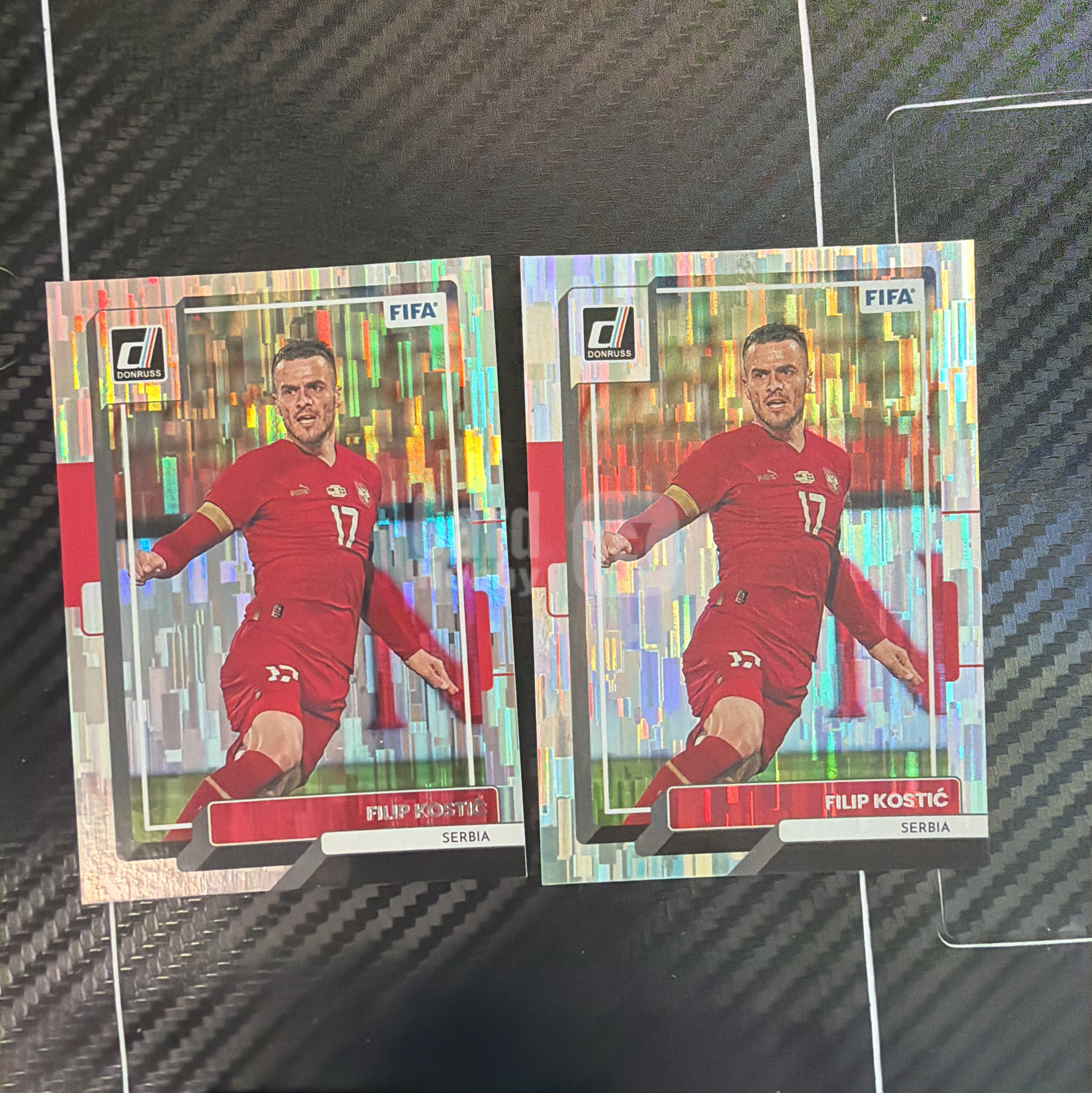 2022-23 donruss soccer 菲利普 科斯蒂奇 lot 两张 2张 杜蕾斯 瀑布折 折射 塞尔维亚 塞尔维亚 尤文图斯