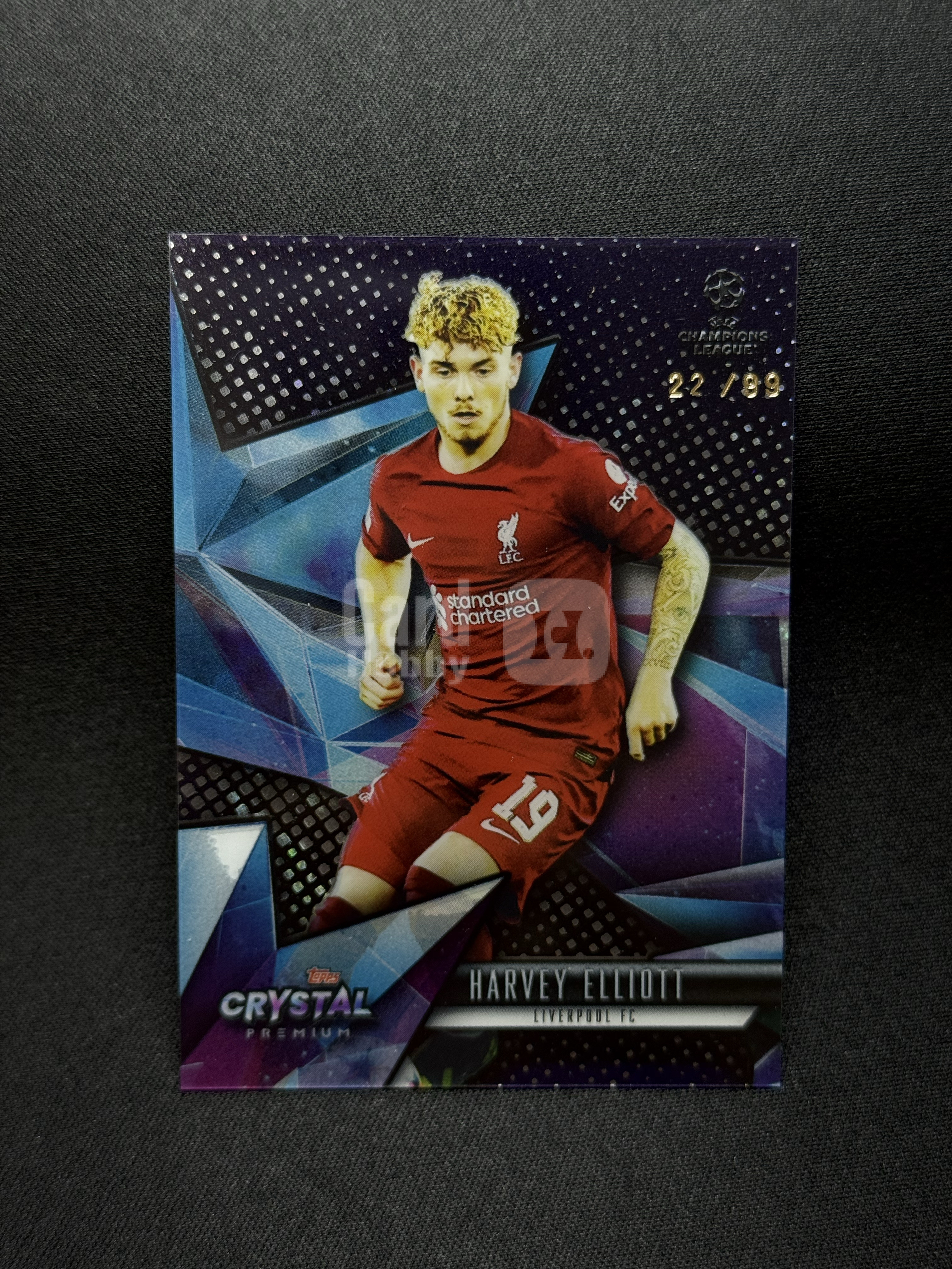 2022-23 Topps Crystal Harvey Elliott 【小贝代拍】欧冠 水晶 利物浦 埃利奥特 /99编 瑕疵如图 拍前看描述 Kwan