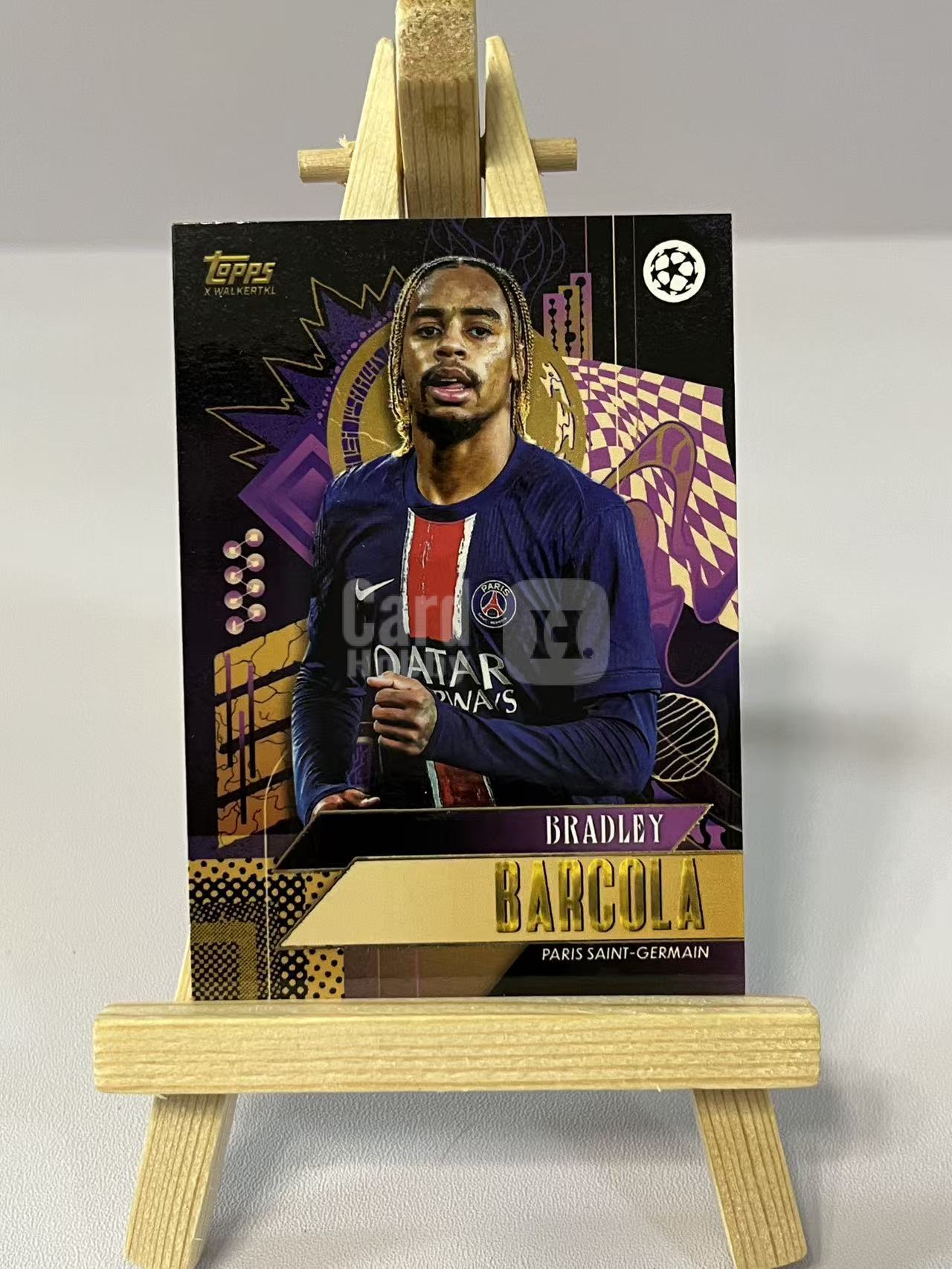 2024 Topps UEFA Bradley Barcola 巴尔科拉 大巴黎 gold 欧冠 实卡精美 卡品如图 LZ5