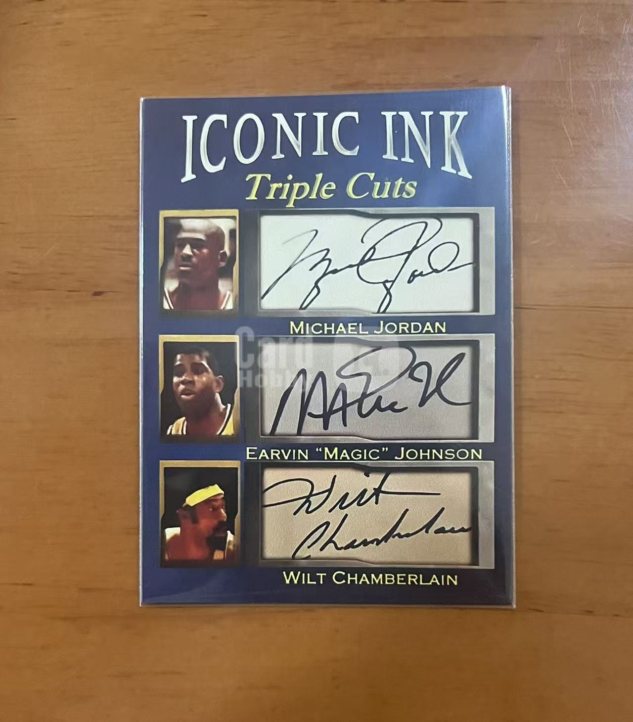 2021 全美体育 ICONIC INK Michael Jordan Triple Cuts 迈克尔 乔丹 魔术师 约翰逊 张伯伦 三人同框 印签 市场稀有 硬通货 凑套必备 收藏必备