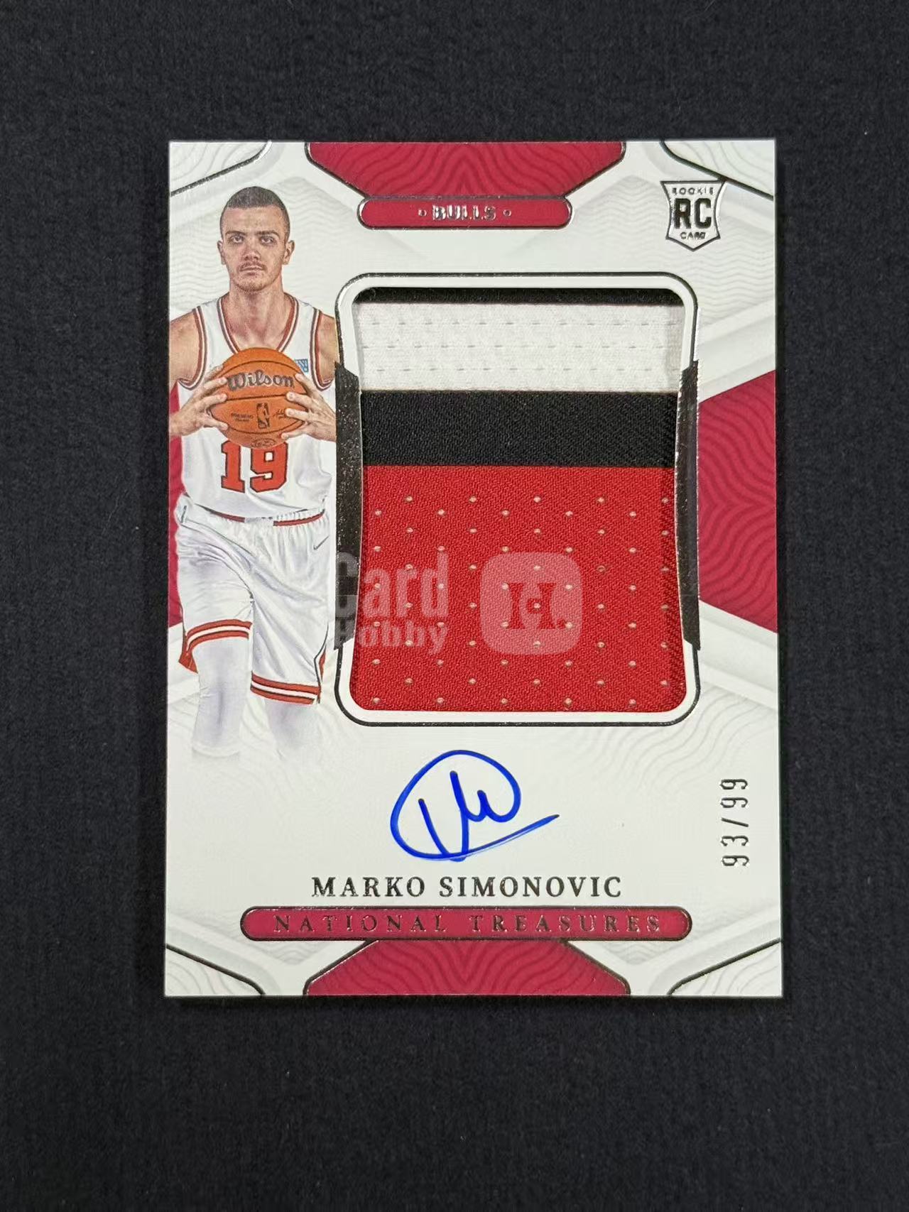2021-22 Panini National Treasures Marko Simonovic 【未定义潮】马尔科 西蒙诺维奇 公牛 国宝 新秀 RC RPA 大窗 卡签 99编 卡品如图 杜01