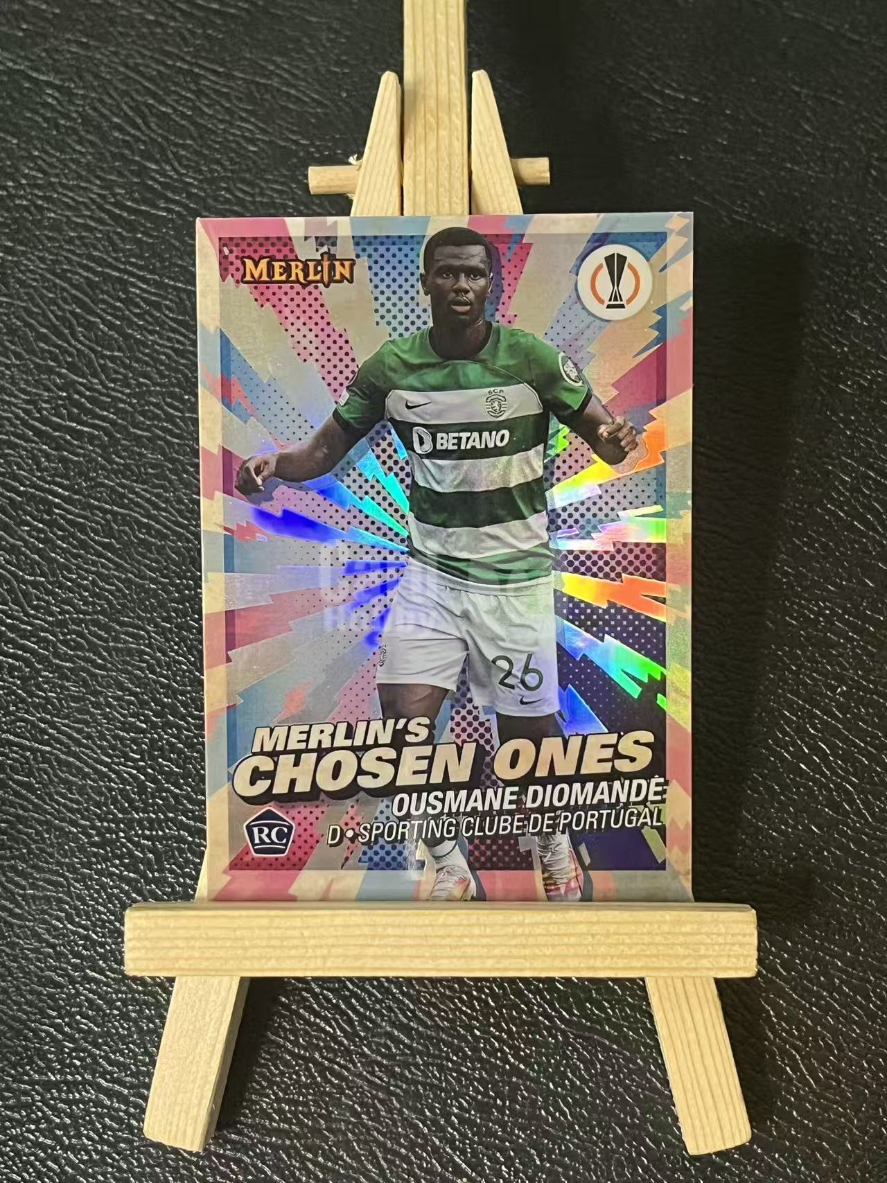 2024 Topps merlin ousmane diomande RC 迪奥曼德 新秀 葡萄牙体育 特卡 梅林 银折 欧冠 实卡精美 卡品如图 LA-3