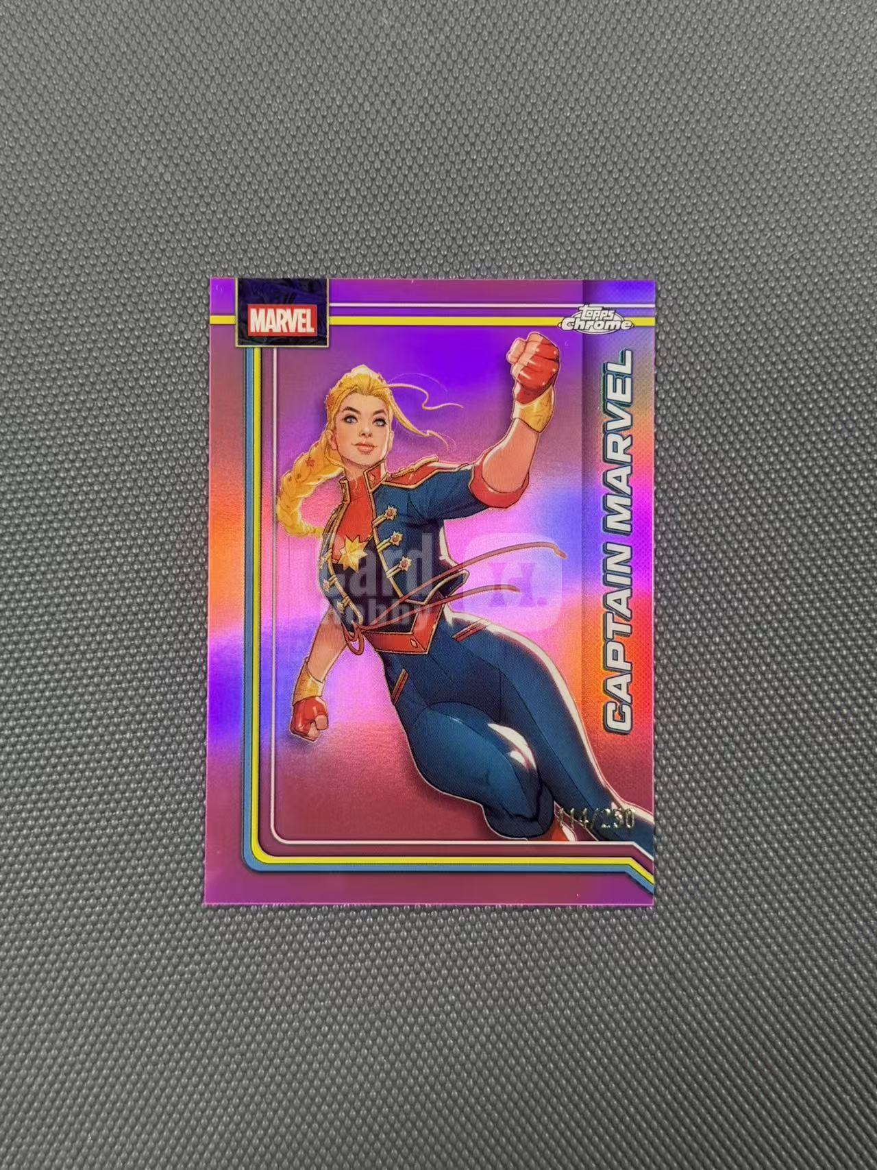 【大满拆】2026 Topps Marvel漫威MCU Chrome Captain Marvel 惊奇队长 /250编 粉折 粉平行 收藏必备(YDD)
