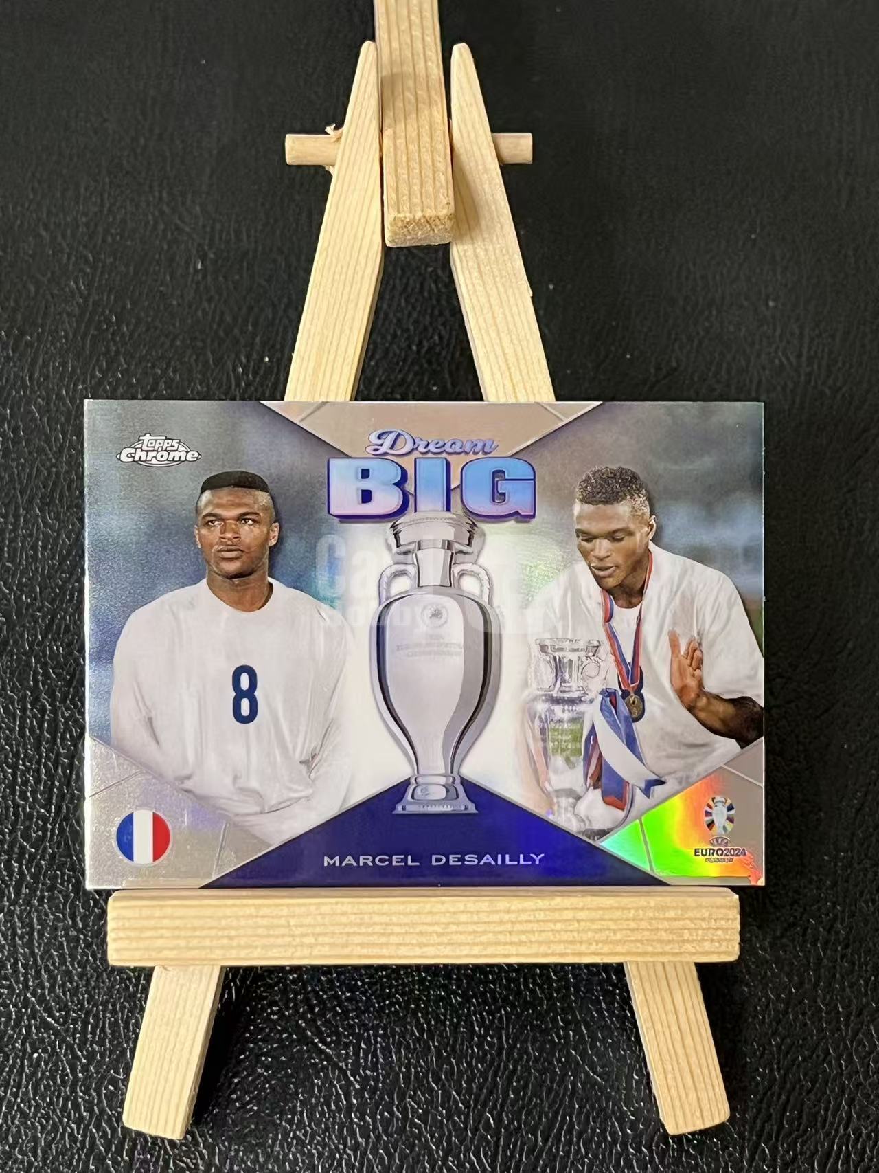 2024 Topps Chrome marcel desailly 德塞利 特卡 法国 银折 欧洲杯 实卡精美 卡品如图 LA-1