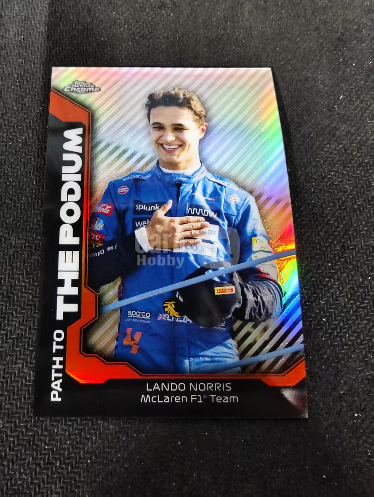 2021 TOPPS F1 CHROME LANDO NORRIS F1 赛车 迈凯伦车队 兰多诺里斯 银折 the podium特卡 边角瑕疵 #LN