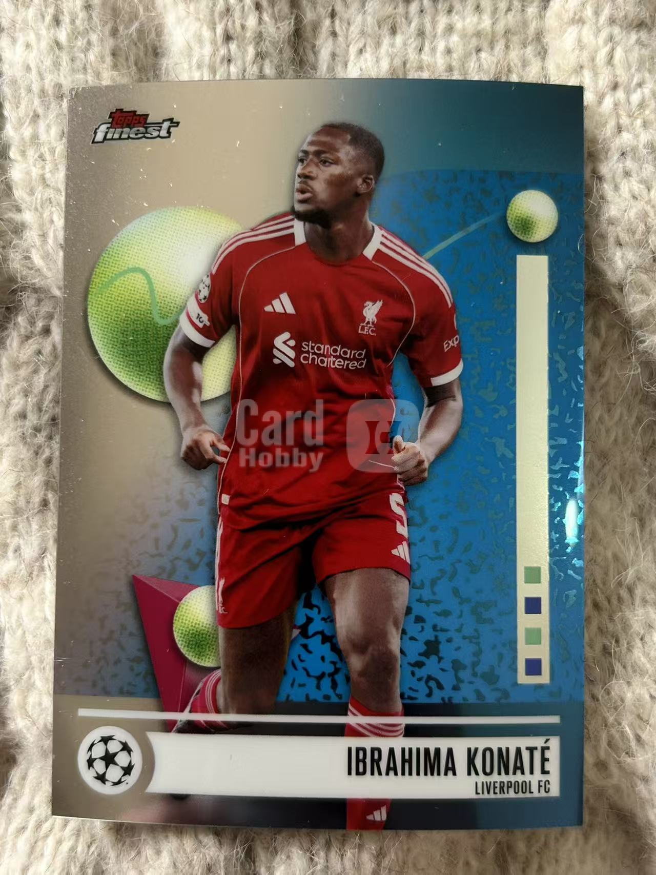 2024 Topps Finest Ibrahima Konaté 易卜拉希马・科纳特 - 利物浦主力中卫,法国国脚,身体强悍,防空能力出色,出球稳健,凑套必备