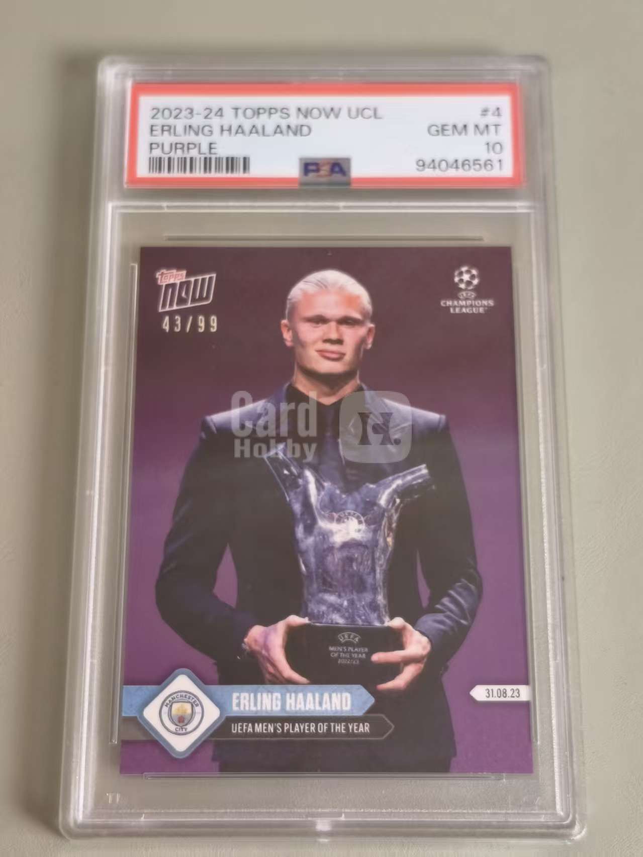 2023 Topps Topps Now Erling Haaland 哈兰德 43/99编 时刻 PSA10 荣获欧洲最佳球员 挪威 曼城 最佳射手 金靴 世界杯大热 专收必备(非洲鲫)