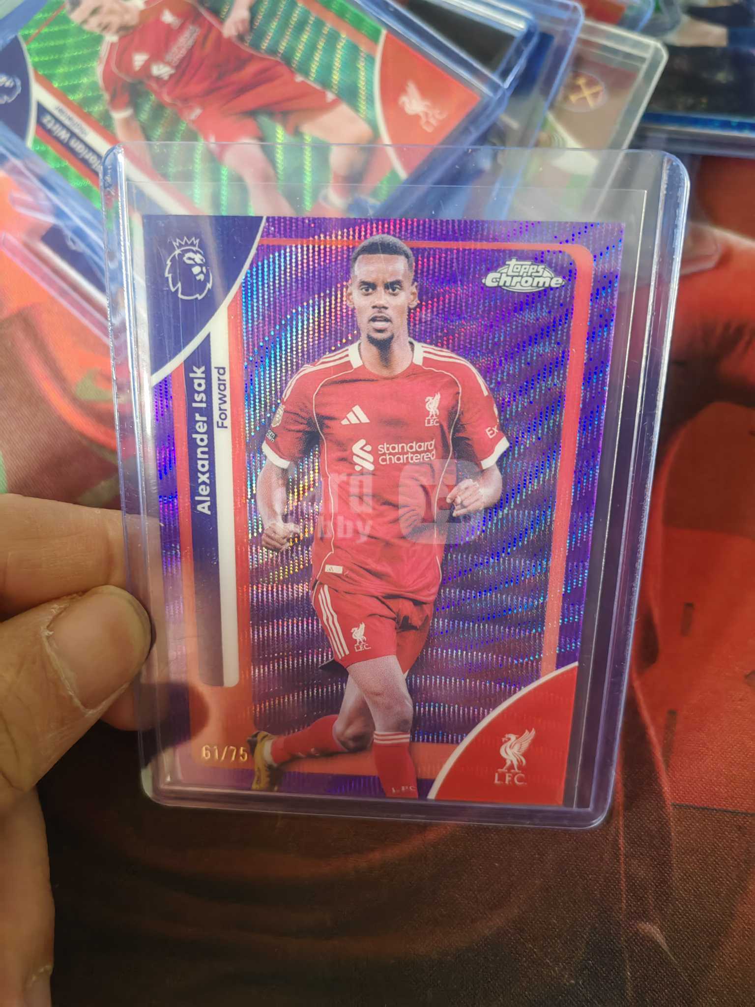 2025 Topps Chrome Alexander Isak 英超蓝宝石 元年 利物浦 伊萨克 75编base卡!!!!