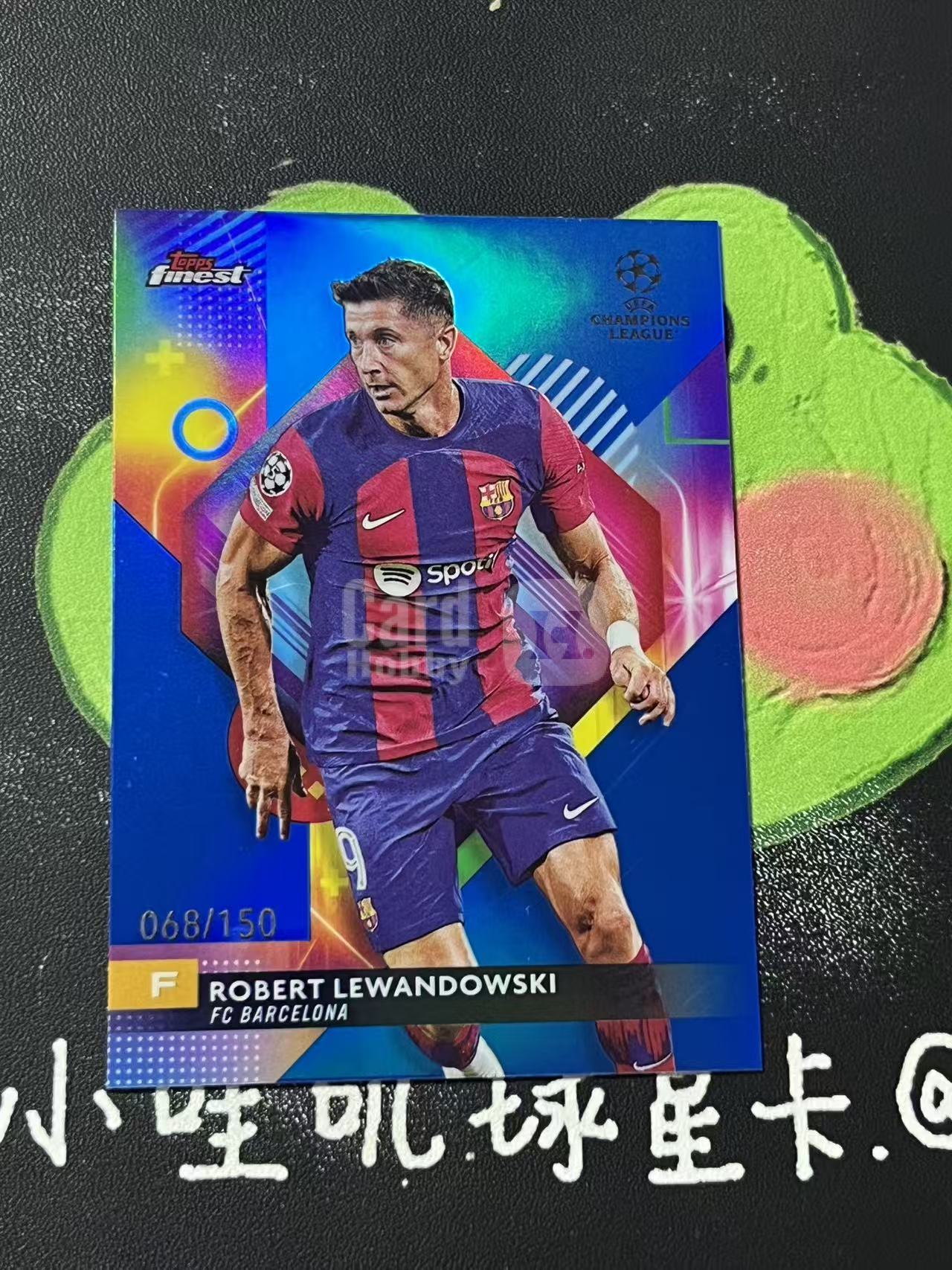 2024 Topps Finest Robert Lewandowski 欧冠 巴塞罗那 莱万多夫斯基 150编 微瑕如图【ZYP代拍】北凉