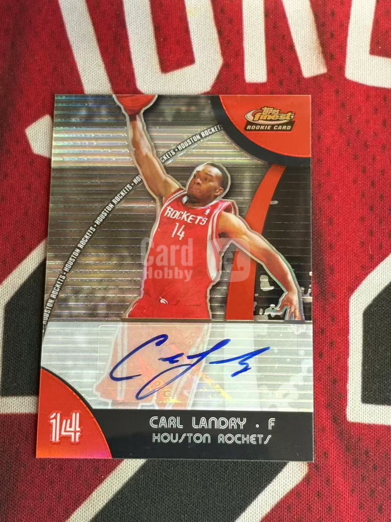 2007-08 NBA TOPPS FINEST 火箭名宿 新秀RC 神鸟 卡尔兰德里 签字卡 新秀签 银折 折射 专收凑套必备【烂臭嘴拍卖】