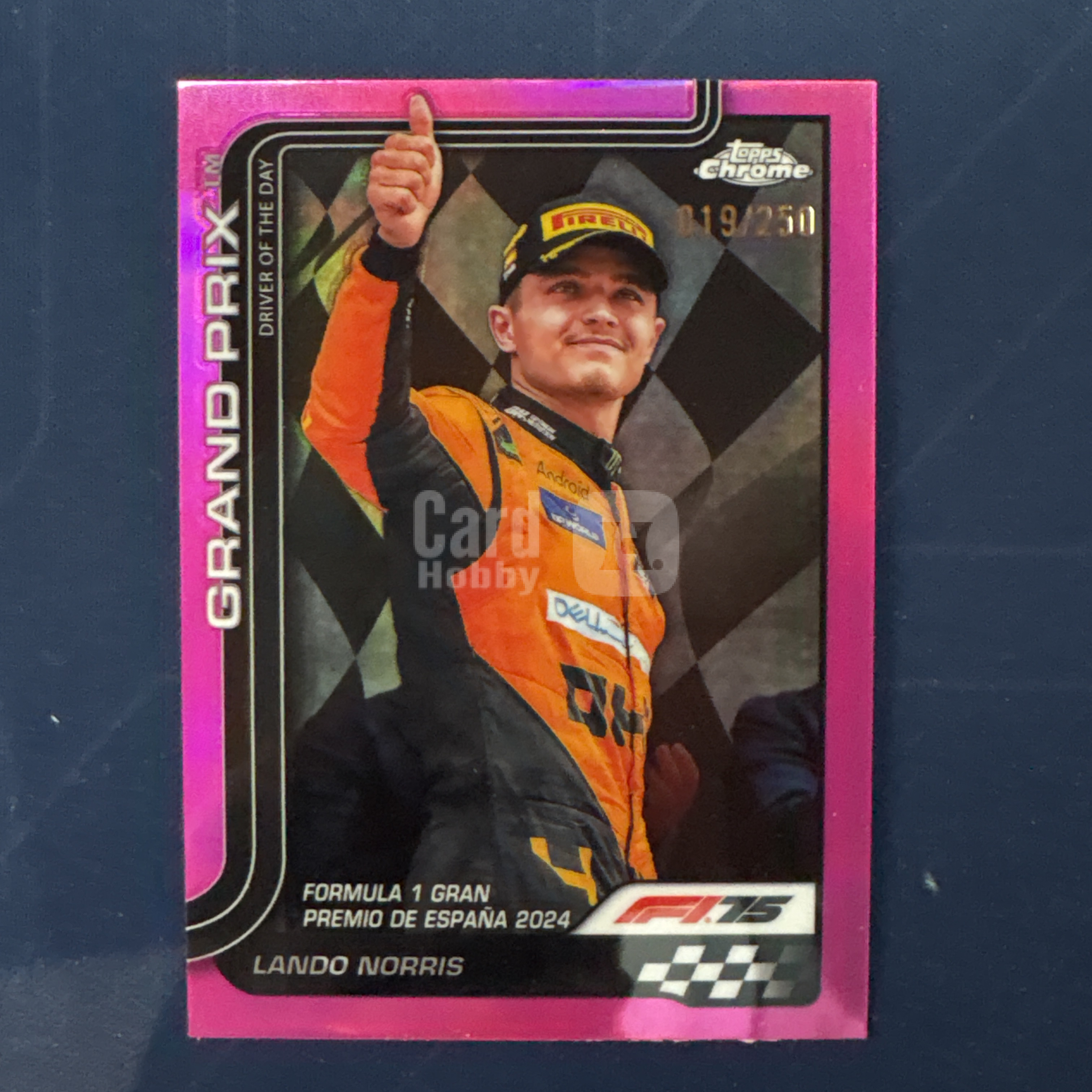 2025 Topps Chrome Lando Norris 【爆爆代卖】F1 75周年 兰多 诺里斯 19/250编 粉折 折射 迈凯伦 车队 西班牙当日最佳车手 专收必备 卡品如图 #冷哥