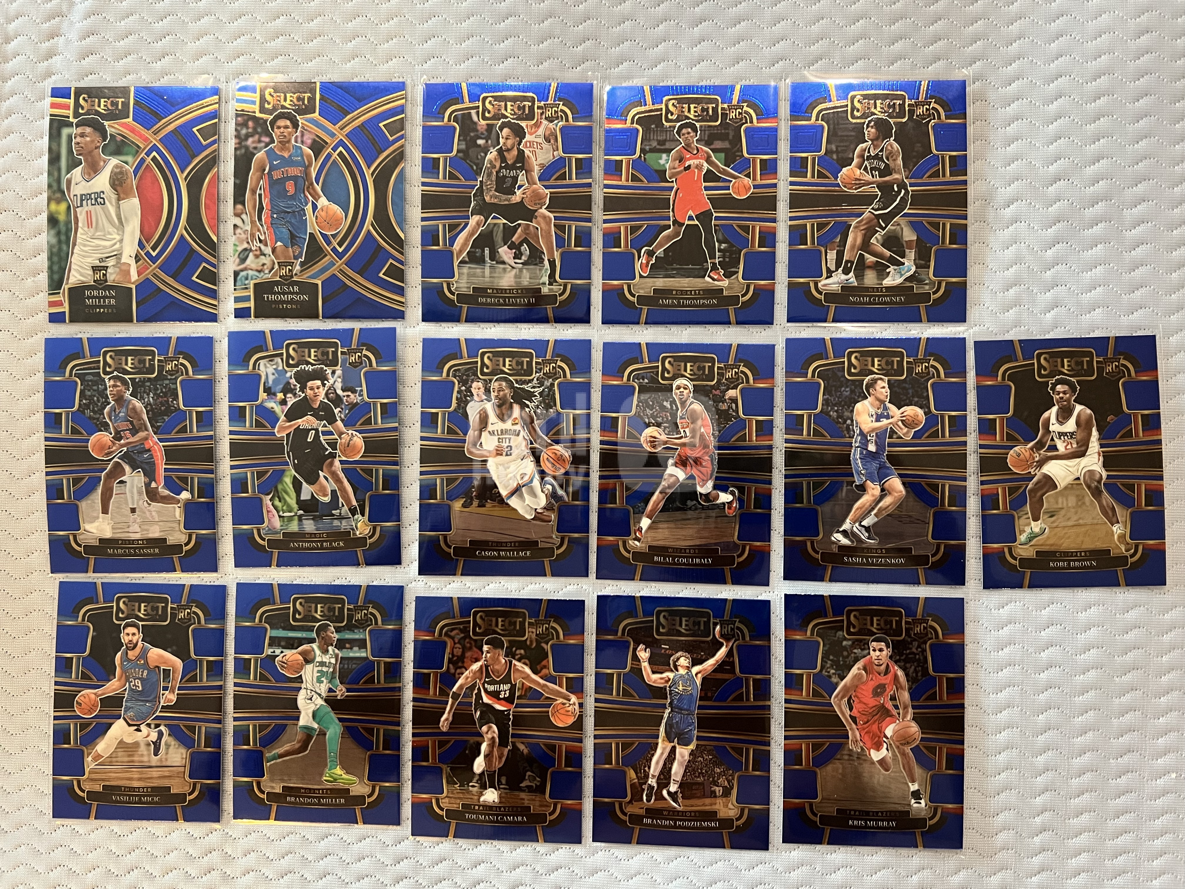 2023-24 Panini select 多人 16张 一级 二级 正base 新秀RC 基础卡 打包!!汤普森 米勒 库利巴利 布莱克等!!按需购买!!凑套必备!!