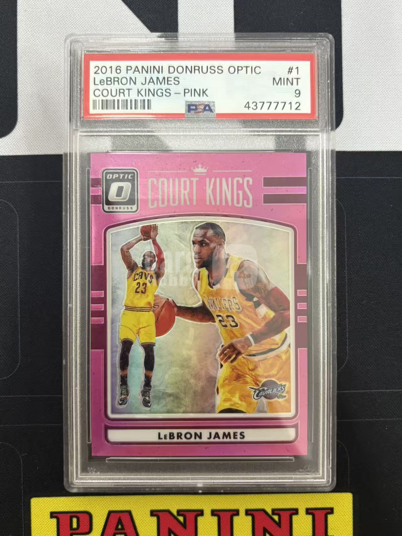 2016-17 Panini Donruss optic LeBron James 勒布朗 詹姆斯 正粉折 10/25编 psa9分 评级卡 元年op Court Kings 特卡 折射 杜蕾斯 骑