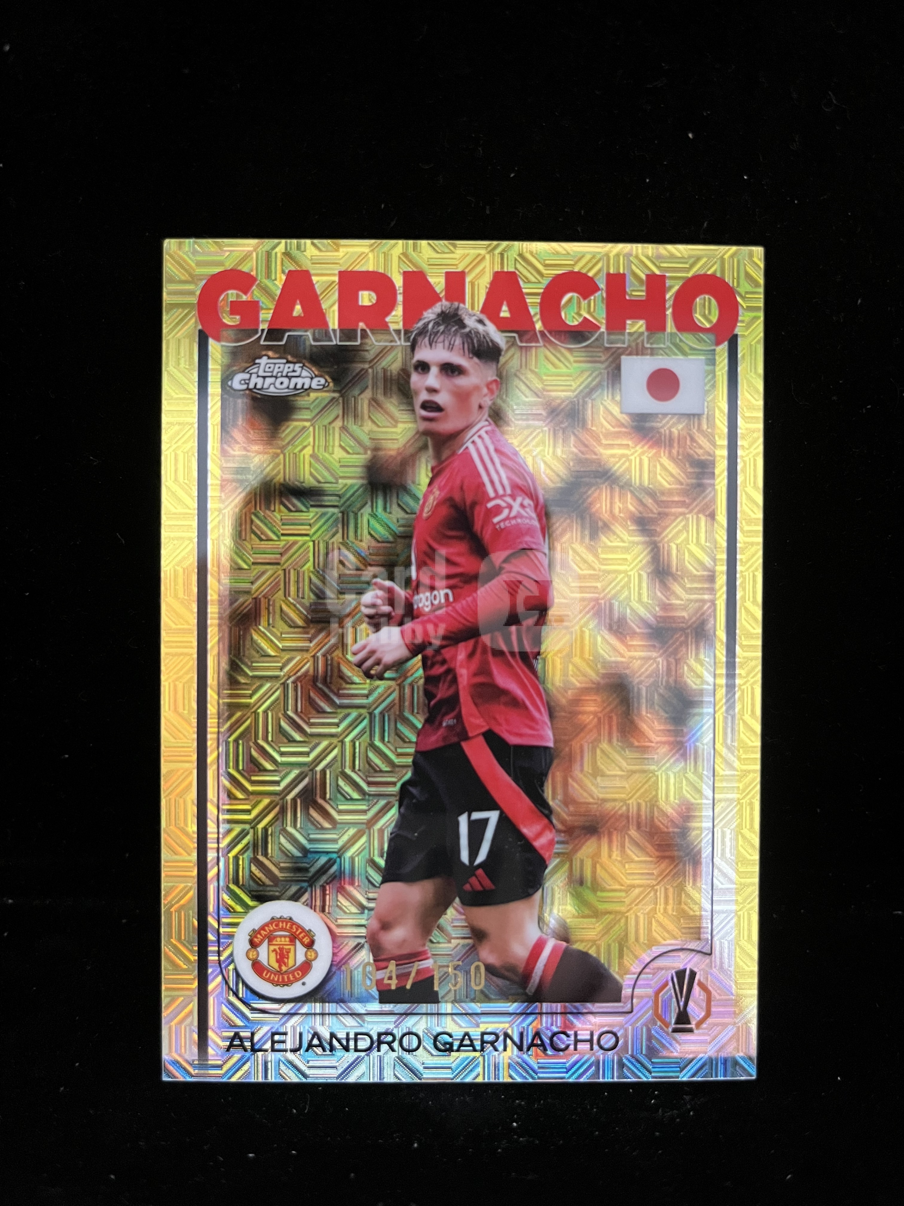 免费代拍 2025 Topps Chrome 欧联杯 加纳乔 Alejandro Garnacho 104/150编 金折 卡品如图#B095