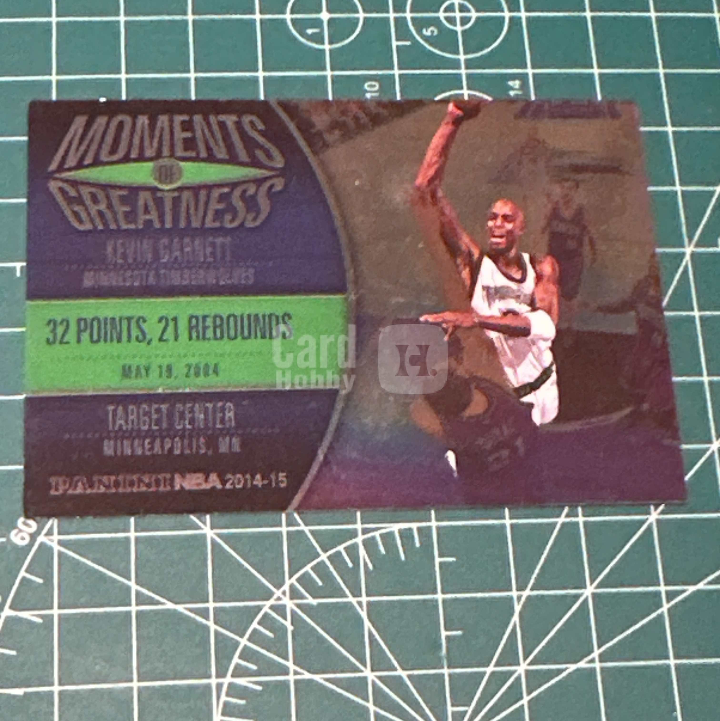 2014-15 Panini Americana Kevin Garnett S.p.a. 凯文加内特 狼王 KG 噶内 数据特卡 横版特卡 闪卡 十年老卡 绝版卡 稀有大比例 压痕