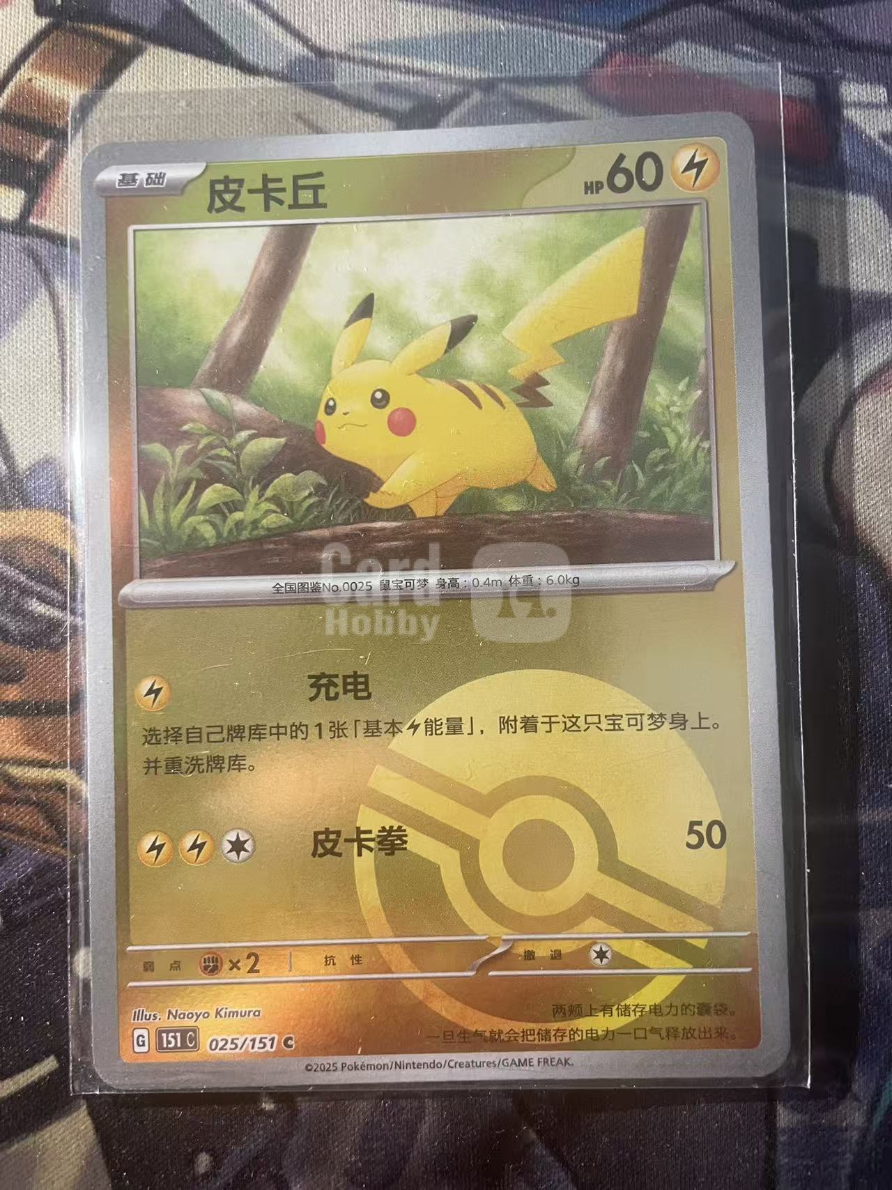 2025 Pokemon TCG 1 皮卡丘 精灵球闪 chs 宝可梦 简中 木水拍卖 爱国者