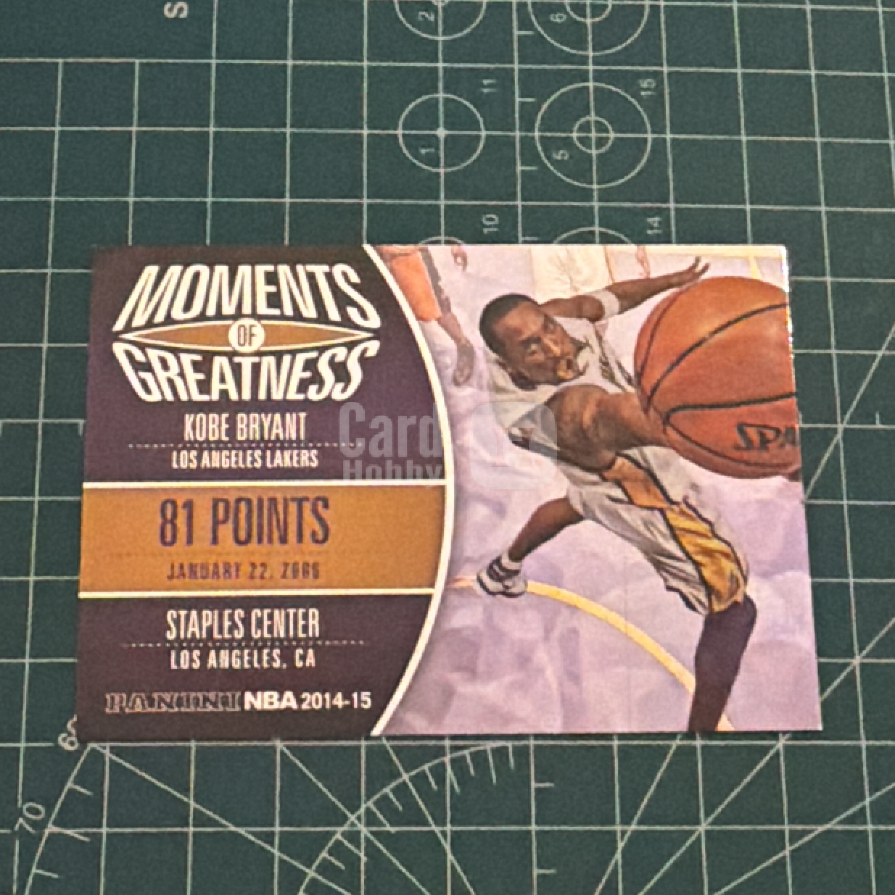 2014-15 Panini Americana Kobe Bryant S.p.a. 科比布莱恩特 KB 小飞侠 黑曼巴 职业生涯最高81分特卡 数据特卡 横版特卡 闪卡 hit 十年老卡 有折痕