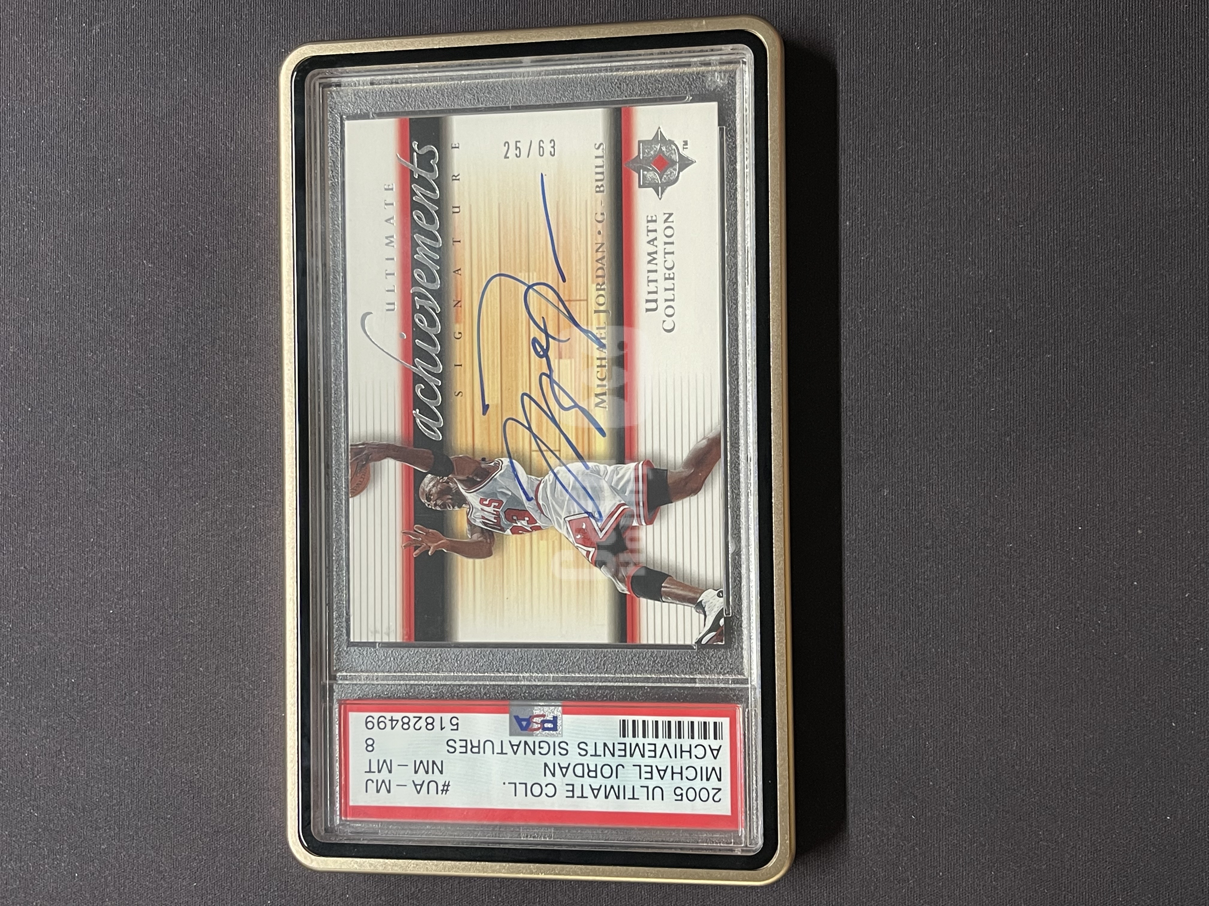 2005-06 Upper Deck Ultimate Michael Jordan 终极 迈克尔乔丹 Achivements 数据签 签字卡签 63编 季后赛最高分 PSA8 POP1「老夫子」清白