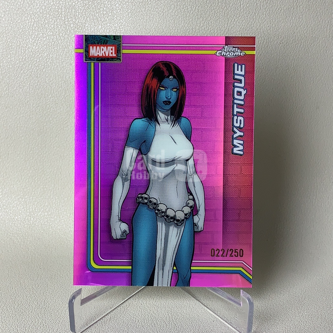 2026 Topps Marvel (MCU) Comics Chrome 漫威TC Mystique 魔形女 022/250编 粉折 折射 品相如图 凑套必备 Yuc