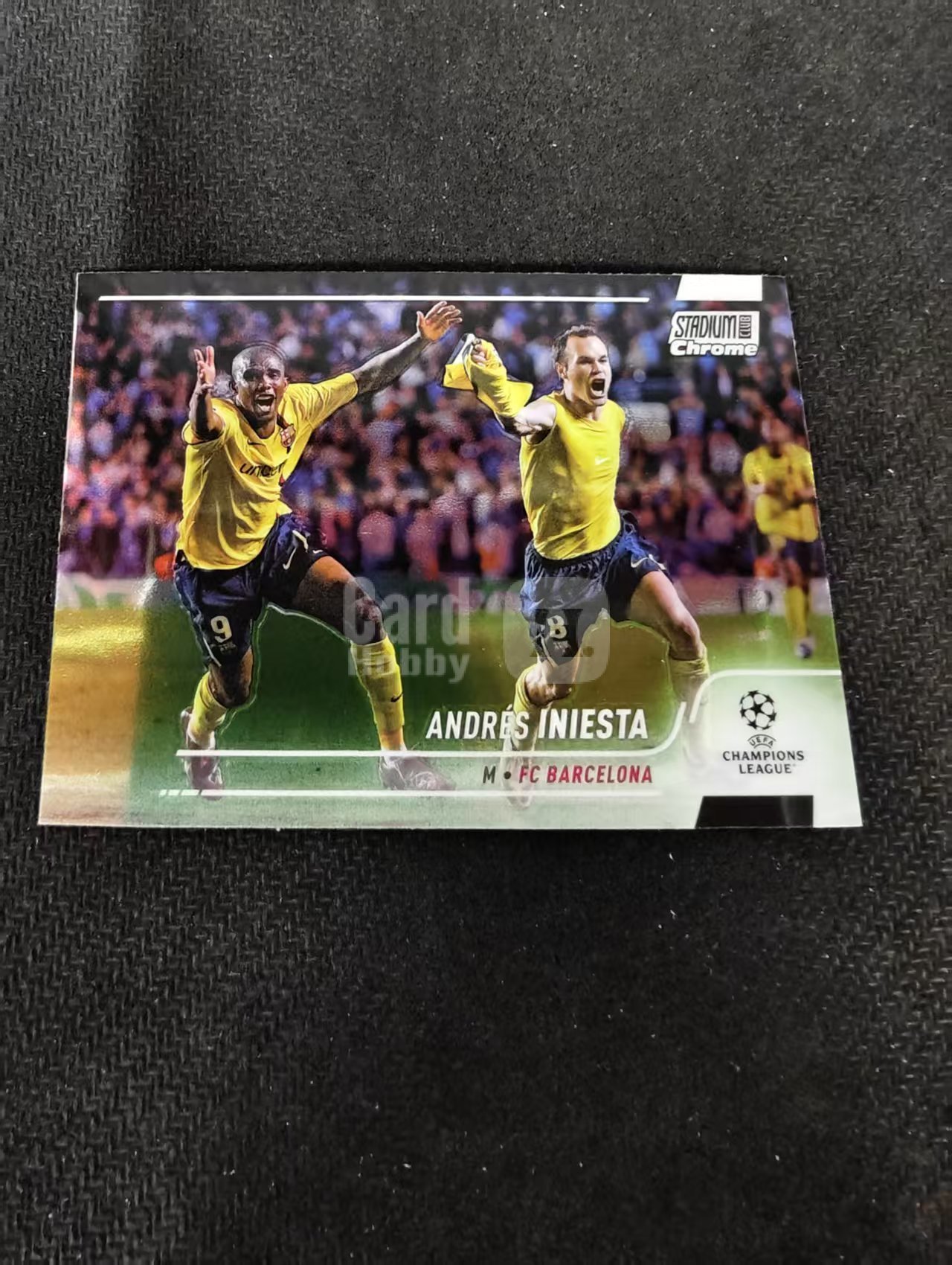 【可合并,不累计】2022 Topps Stadium Club Chrome Andres Iniesta 伊涅斯塔 巴塞罗那 欧冠 竞技场 划痕 边角瑕疵 #8
