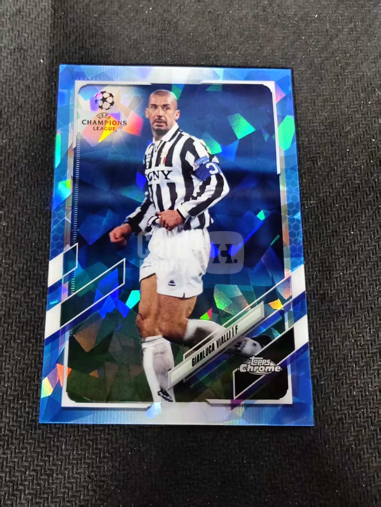 【可合并,不累计】2021 Topps Chrome gianluca vialli 詹卢卡 维利亚 尤文图斯 欧冠 蓝宝石 碎冰折 #52 不保卡品 介意勿拍
