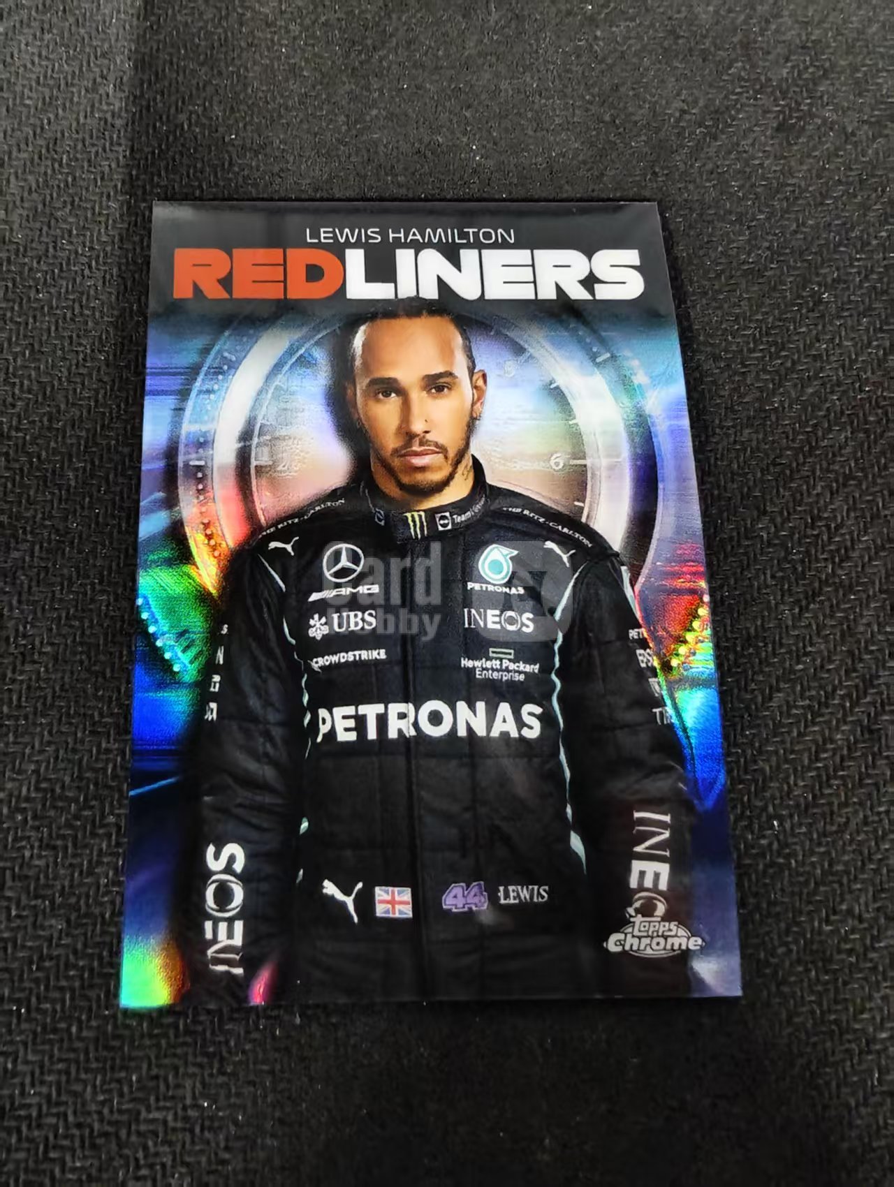 2021 Topps Chrome Lewis Hamilton F1 银折 red liners 特卡 汉密尔顿 梅赛德斯奔驰 划痕 边角瑕疵 #1