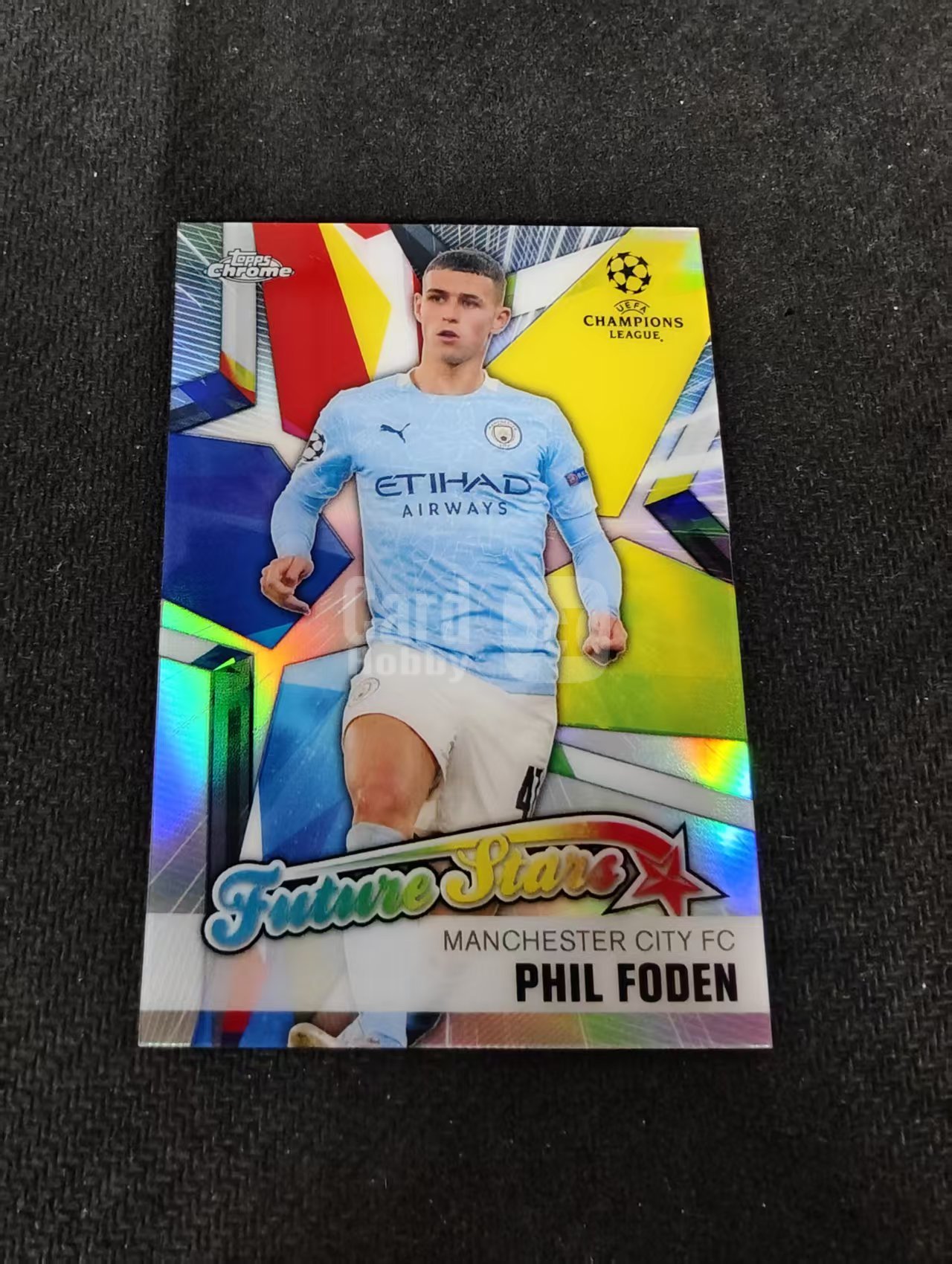 【可合并,不累计】2021 Topps Chrome Phil Foden 欧冠 曼城 太子 福登 未来之星 特卡 银折 不保卡品 介意勿拍
