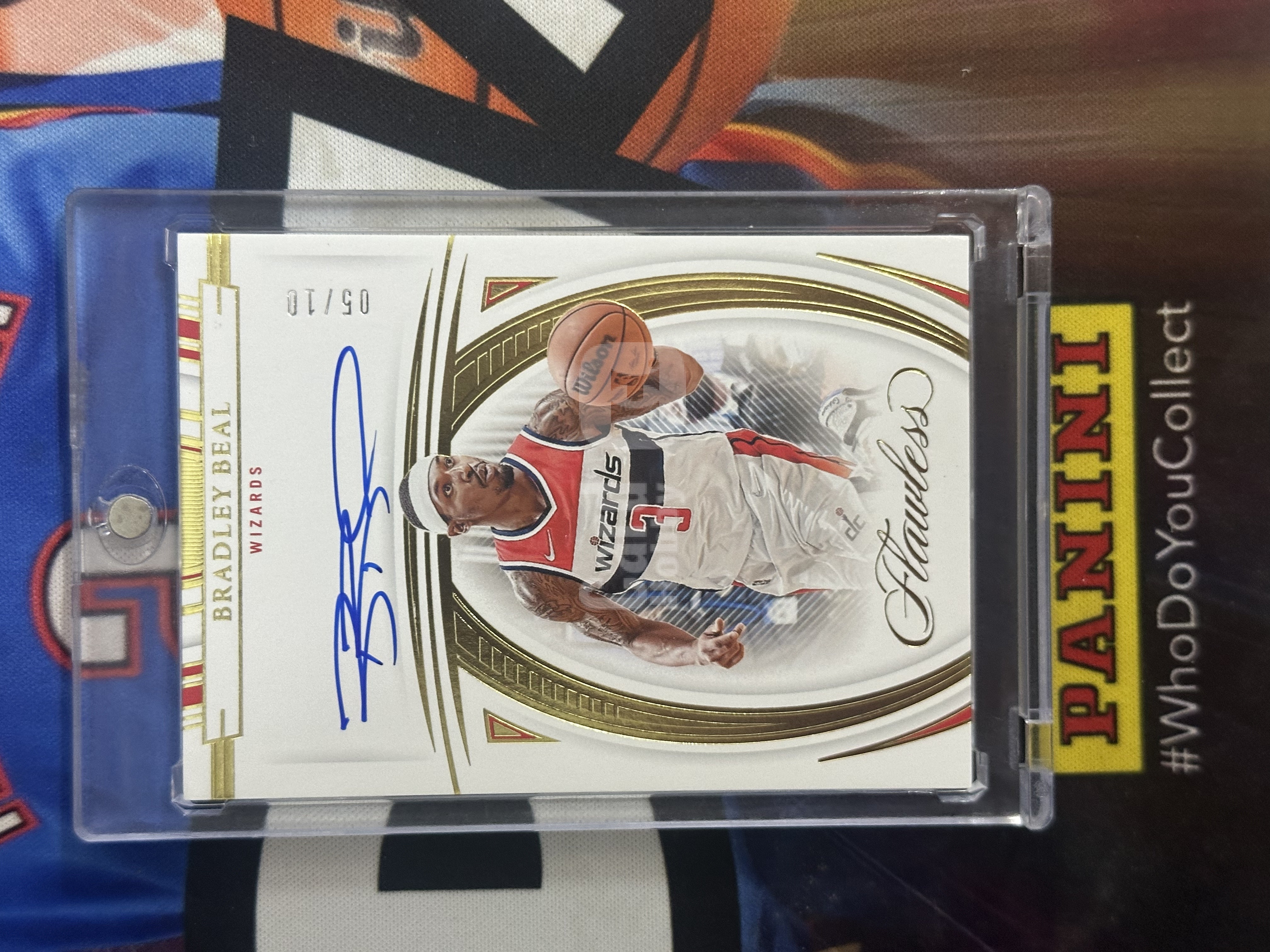 2021-22 Panini Flawless Bradley Beal 【小猪包代卖】奇才 比尔 05/10编 金折 签字 卡签 FA 特卡 进攻 llt