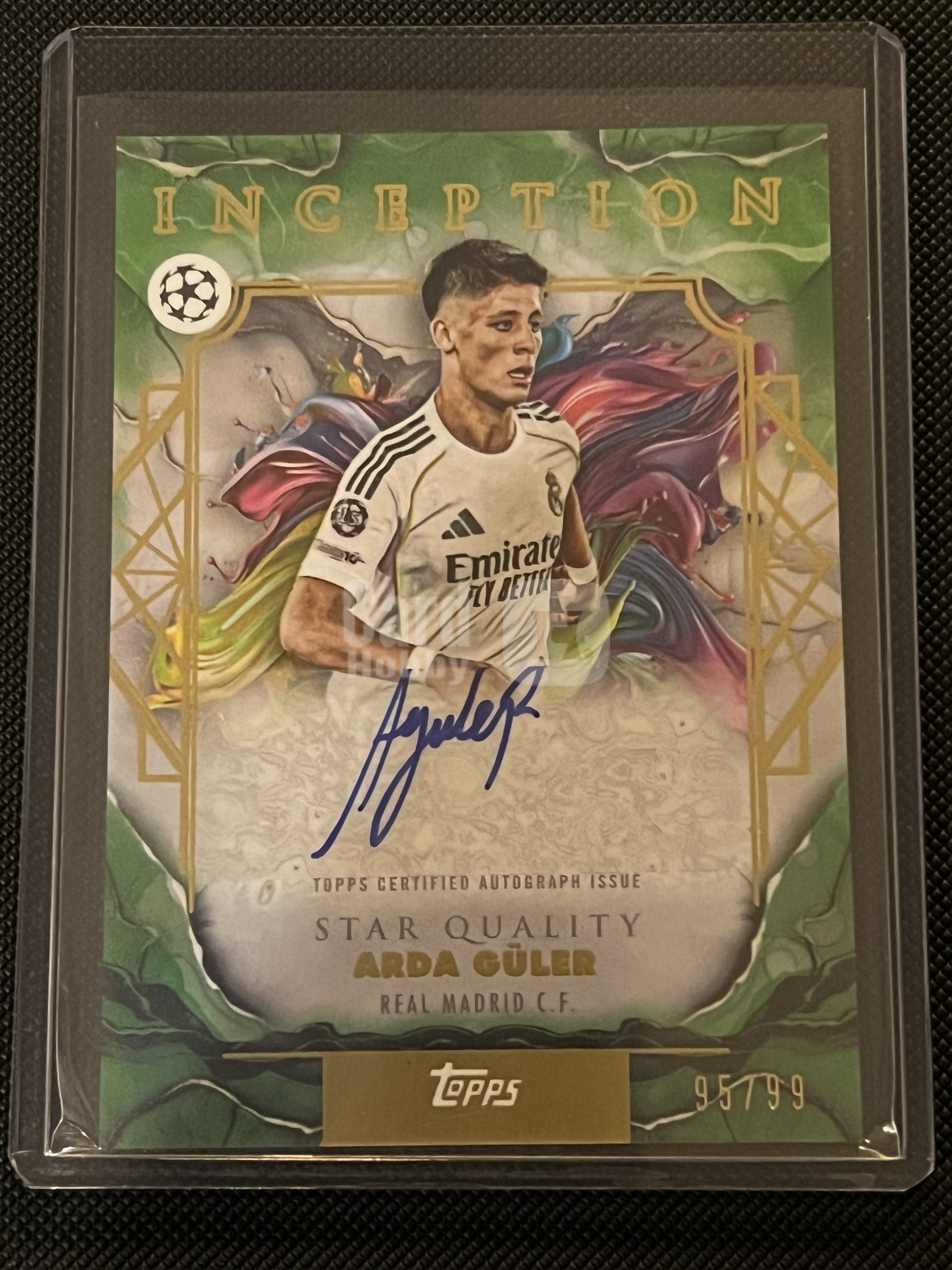 2026 Topps Inception Arda Guler #SQ-AG 皇家马德里 居莱尔 99编 绿平行 签字!!皇马主力 新赛季大爆发球员!!凑套必备!!