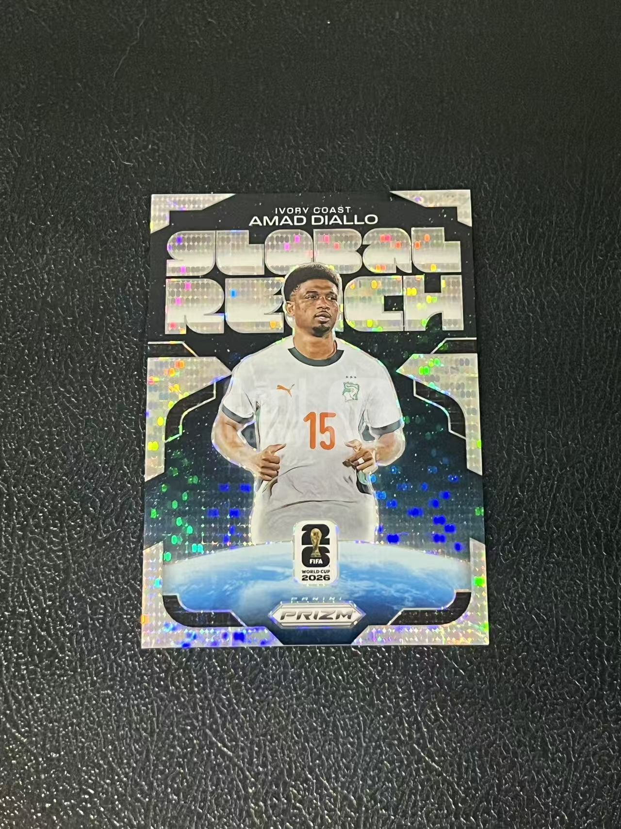 2026 Panini World Cup Prizm Amad Diallo 迪亚洛 特卡 脉冲折 科特迪瓦 世界杯 银折 实卡精美 卡品如图 LA-5