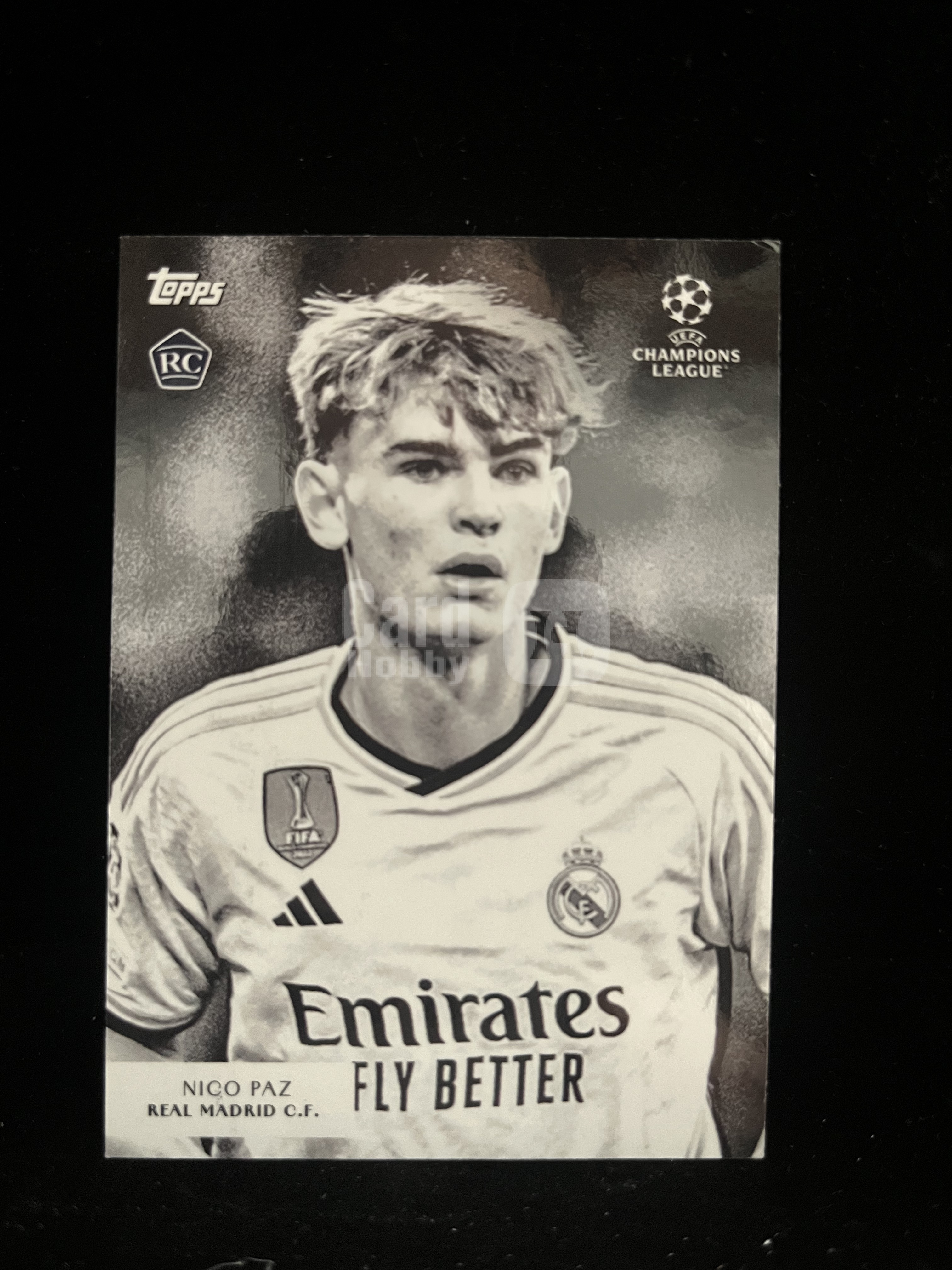 免费代拍 2024 Topps UEFA Champions League 欧冠 尼科·帕斯 Nico Paz RC Black & White 卡品如图#B区429