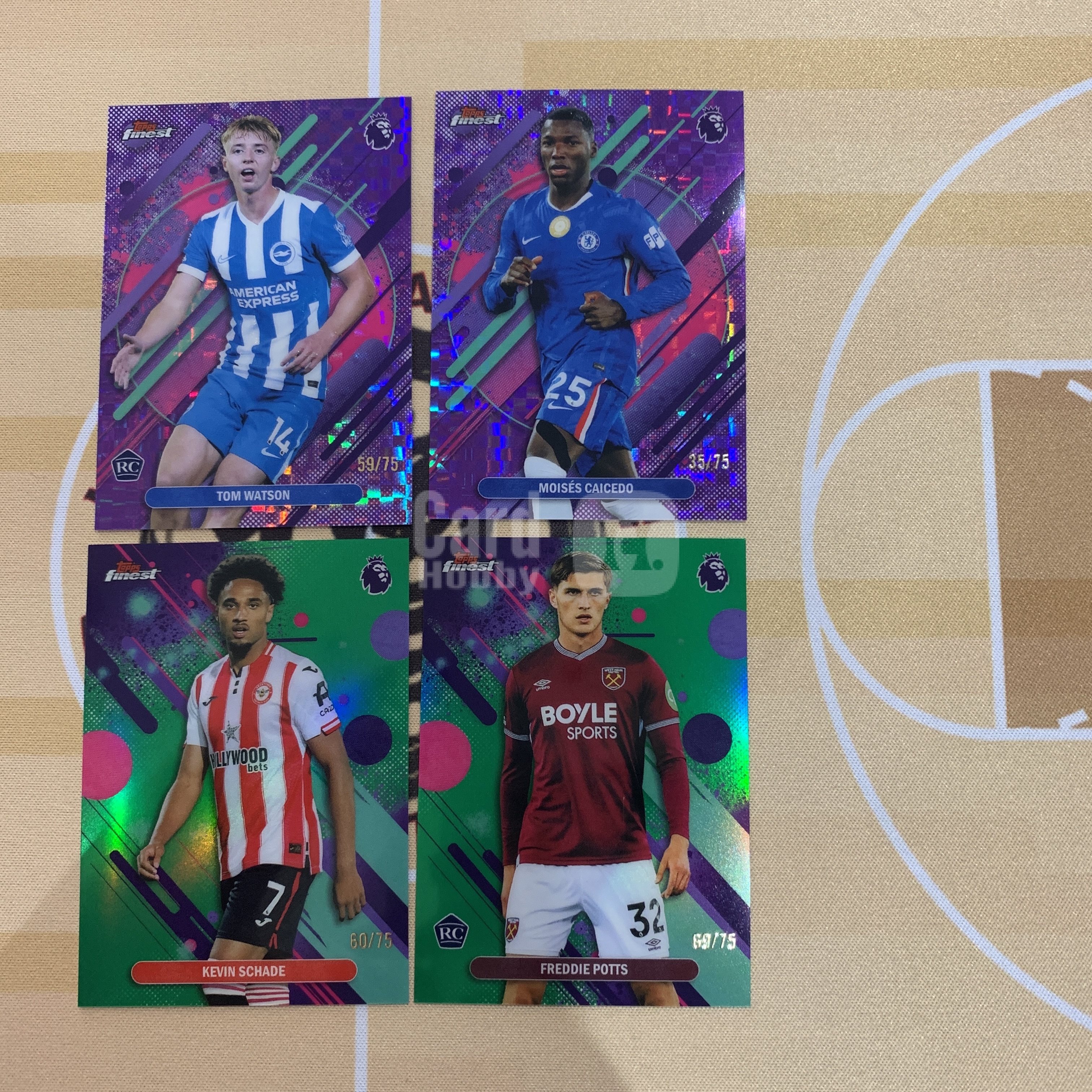 2026 topps finest 撸卡厮 Lukas 切尔西 布莱顿 汤姆 沃特森 凯塞多 带队 75编 紫折 绿折 凑套必备 (羊肉串)