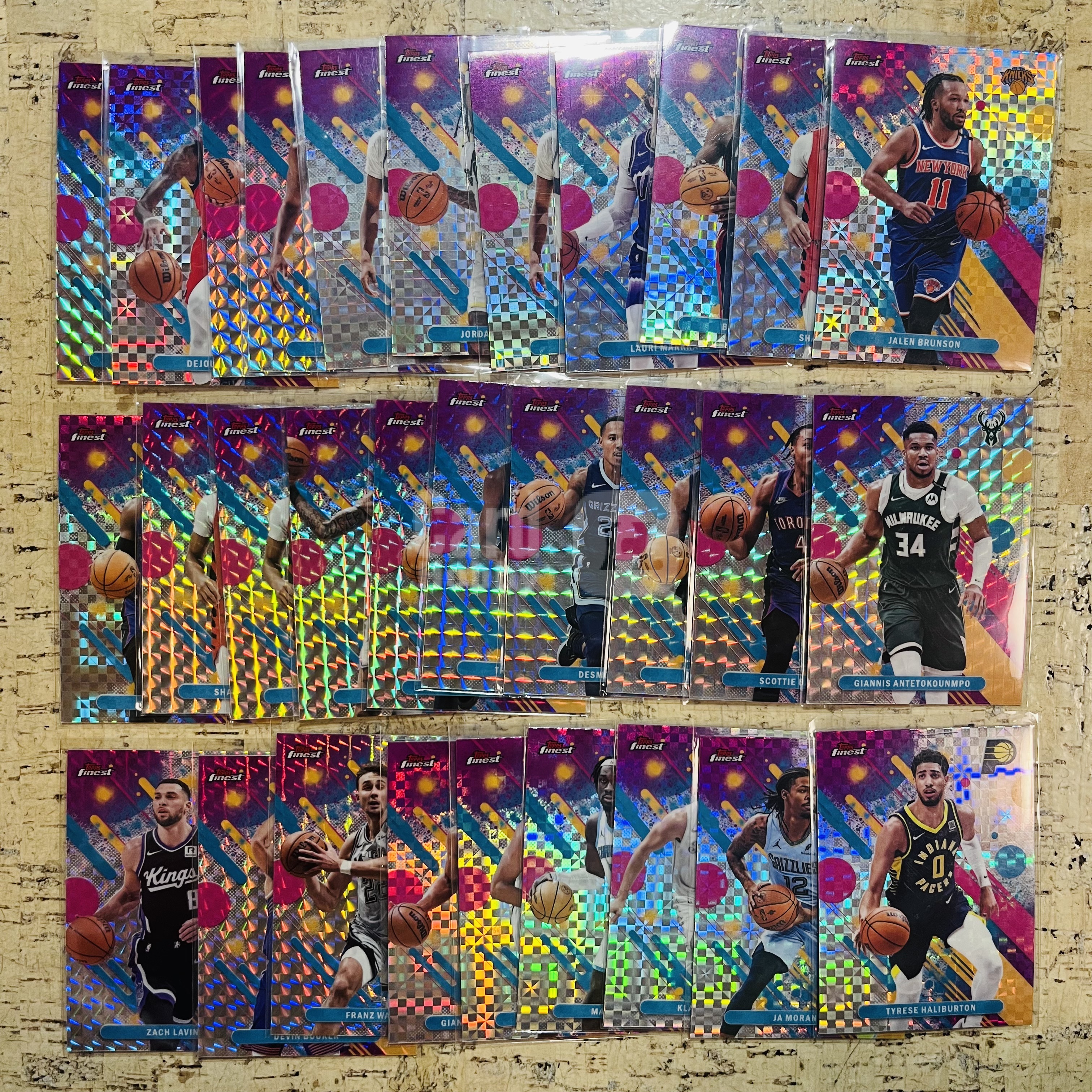 2025-26 Topps Finest Jalen Brunson 现役 一级 棋盘折 马赛克折 30张打包 布伦森 字母哥 带队 此标有膜无夹【小卡迷拍卖 可累积半年】