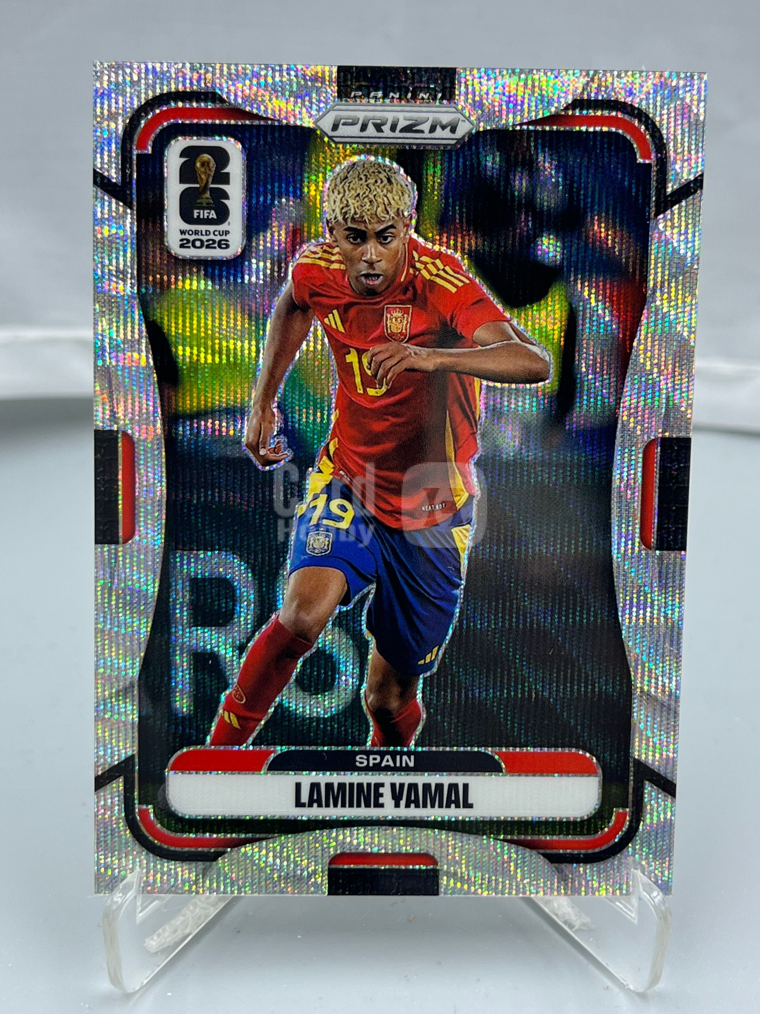 2026 Panini Prizm World Cup Lamine Yamal 世界杯PZ 拉明 亚马尔 西班牙 巴萨 巴塞罗那 银波纹折 银折 瑕疵如图【暴富 LK张】ya401