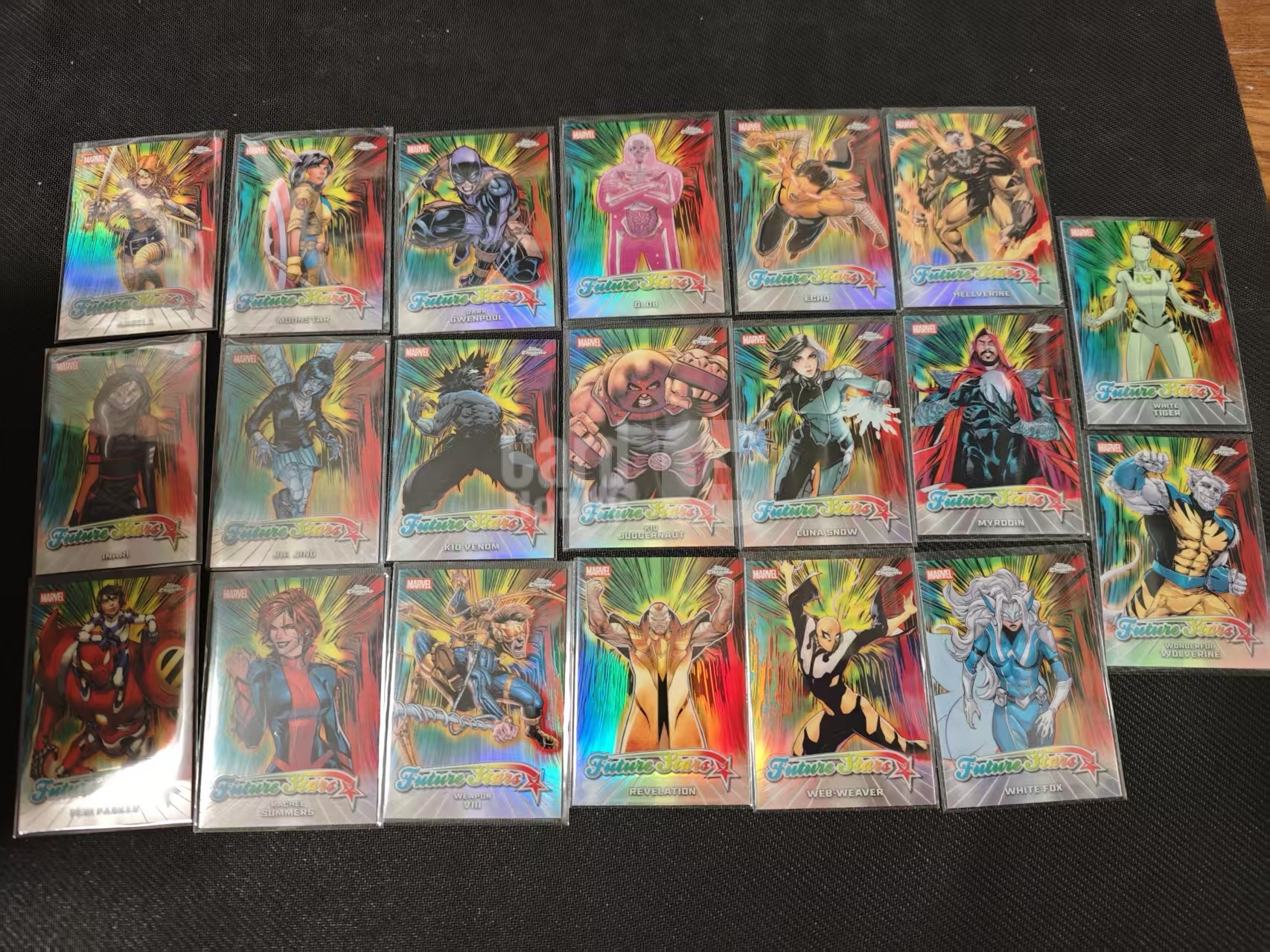 2026 Topps Chrome 未来之星特卡 【有品代卖】漫威 MARVEL 漫画 白虎 神器金刚狼 露娜 惊奇队长 回声 特卡 银折 1套20张打包 值得收藏 卡品如图/sushi