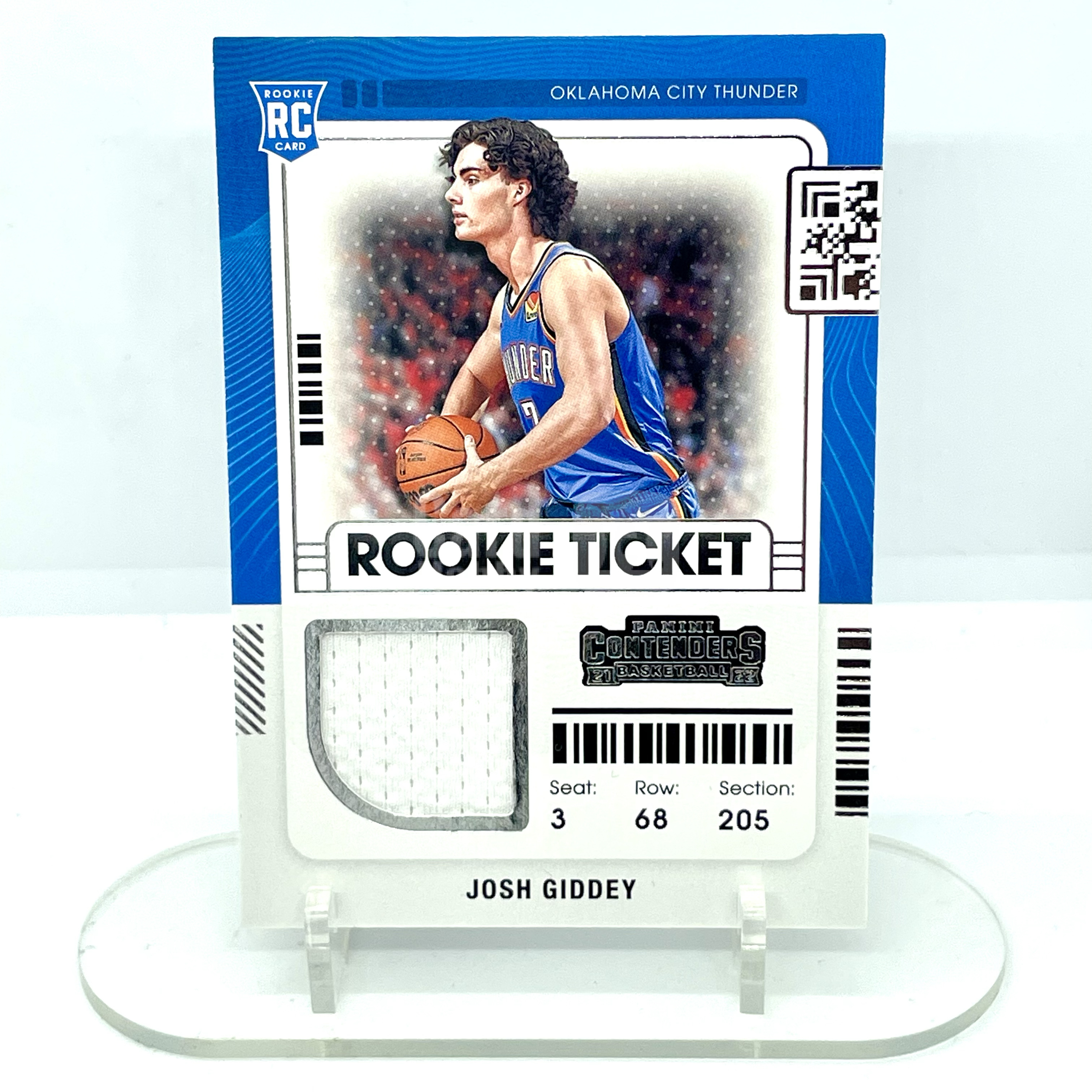 2122 Contenders NBA Thunder Josh Giddey RC Ticket Jersey 球衣物料 约什 吉迪 新秀 雷霆 球票 不保卡品【芥末-阿玮/庸】
