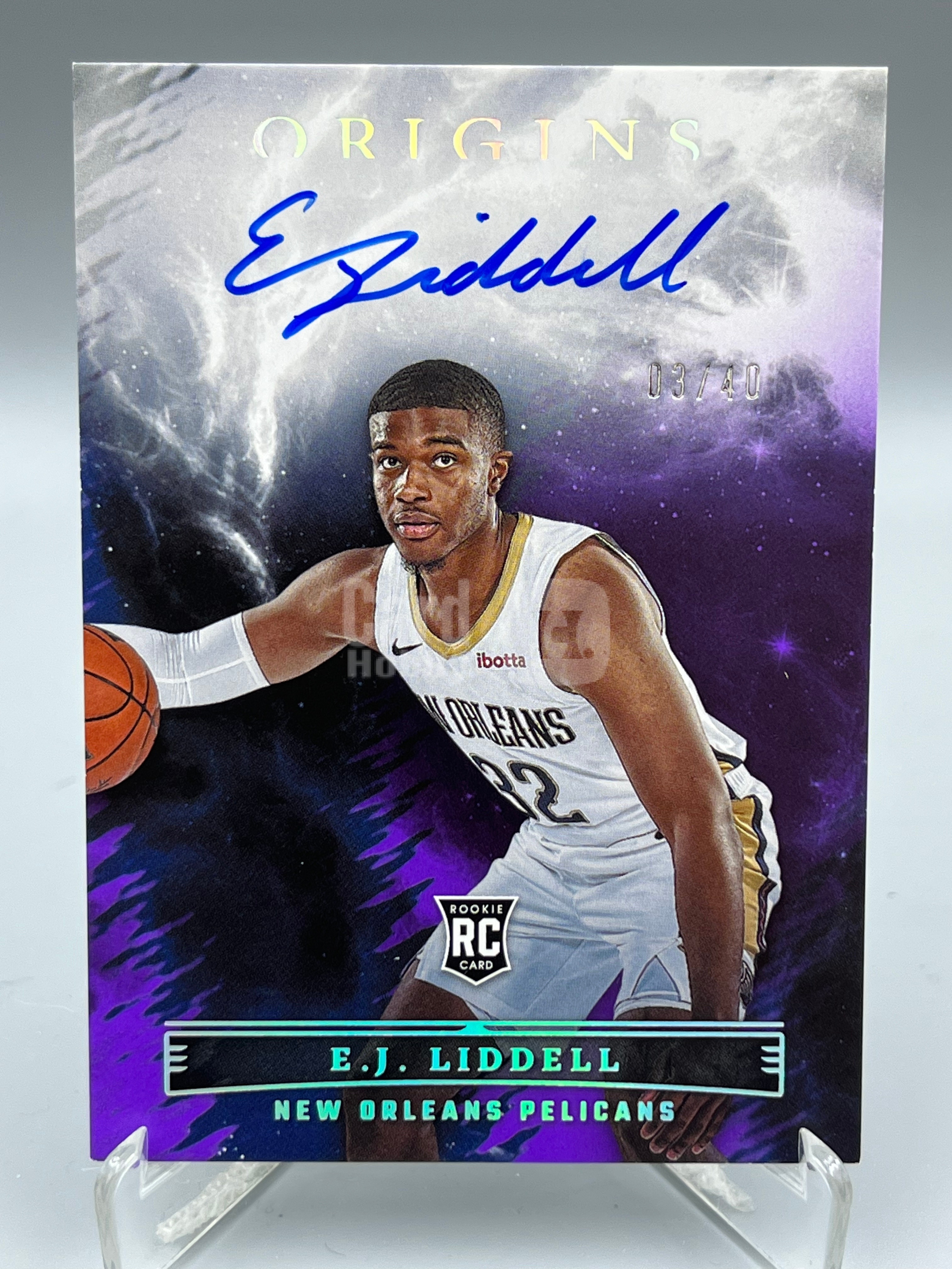 2022-23 Panini Origins E.J. Liddell RC NBA 新秀年 E.J.利德尔 3/40编 签字 卡签 紫平行 起源 鹈鹕队 凑套 收藏必备【暴富 巧儿】y