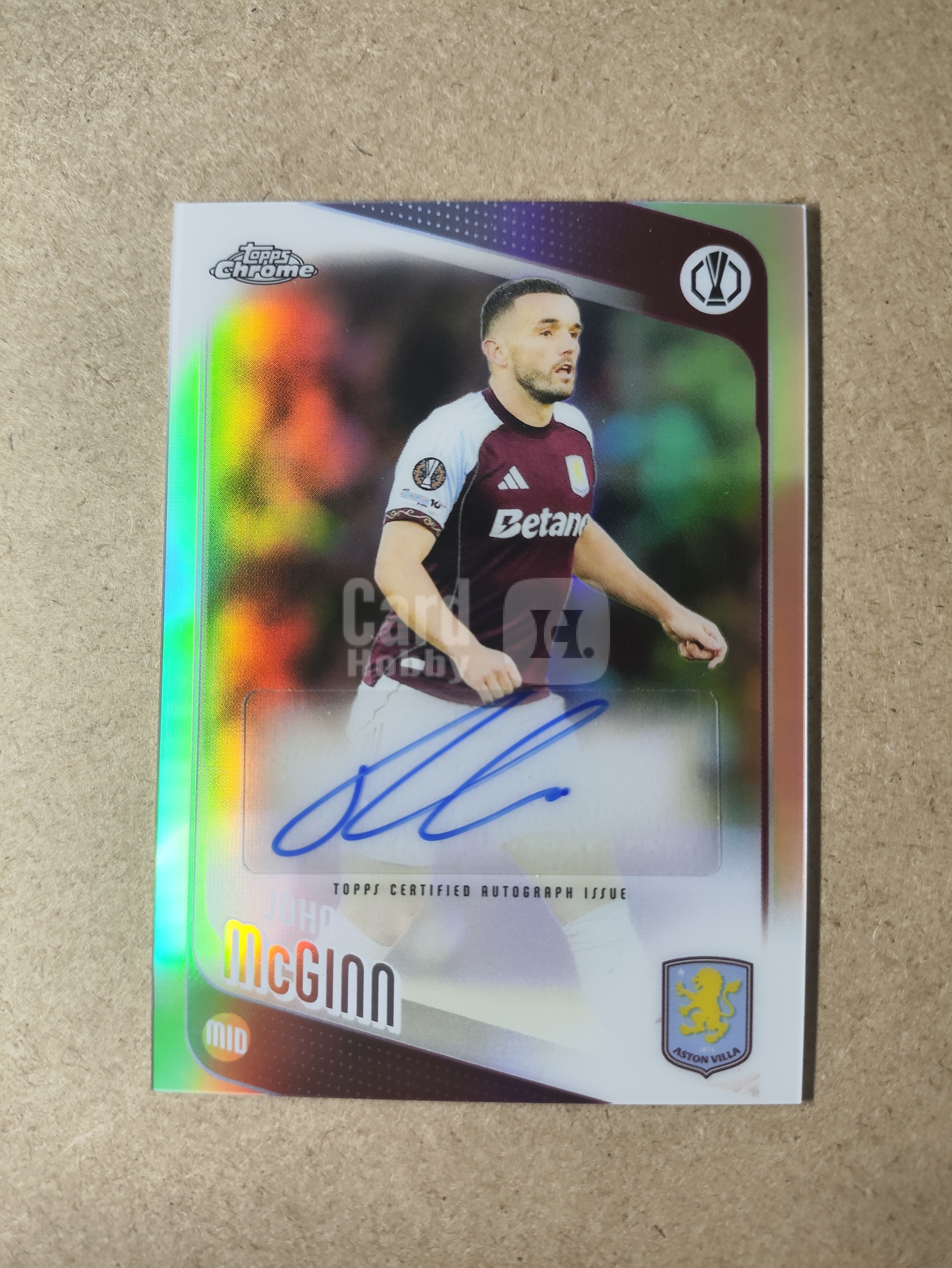 2026 Topps Chrome John McGinn 约翰迈金 阿斯顿维拉 苏格拉 欧冠 TC 折射 银折 签字 签名 卡品如图 收藏必备