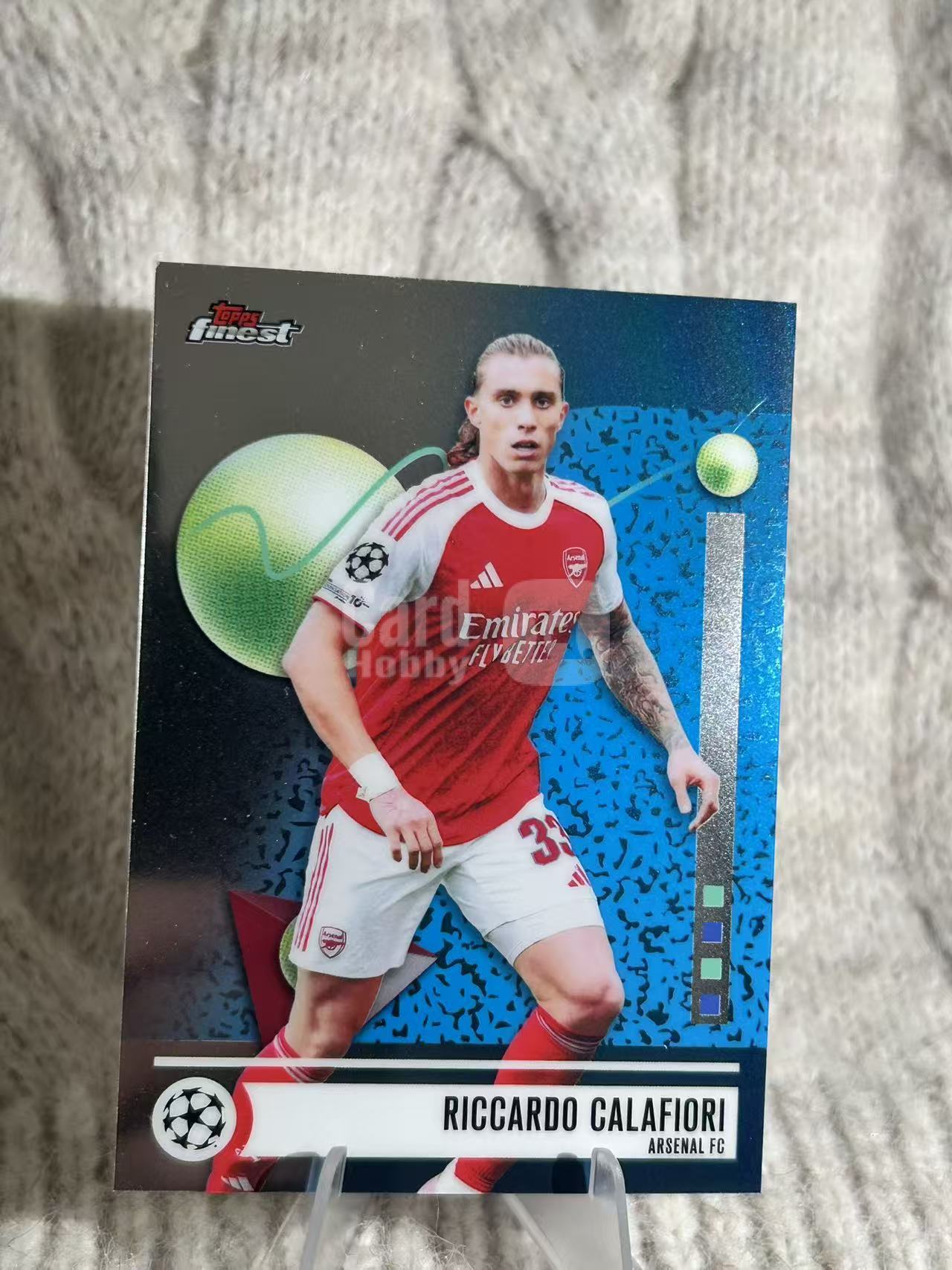 2024-25 Topps UEFA Champions League Riccardo Calafiori 阿森纳后卫,意大利年轻边路好手,插上助攻能力突出,潜力可观,凑套必备