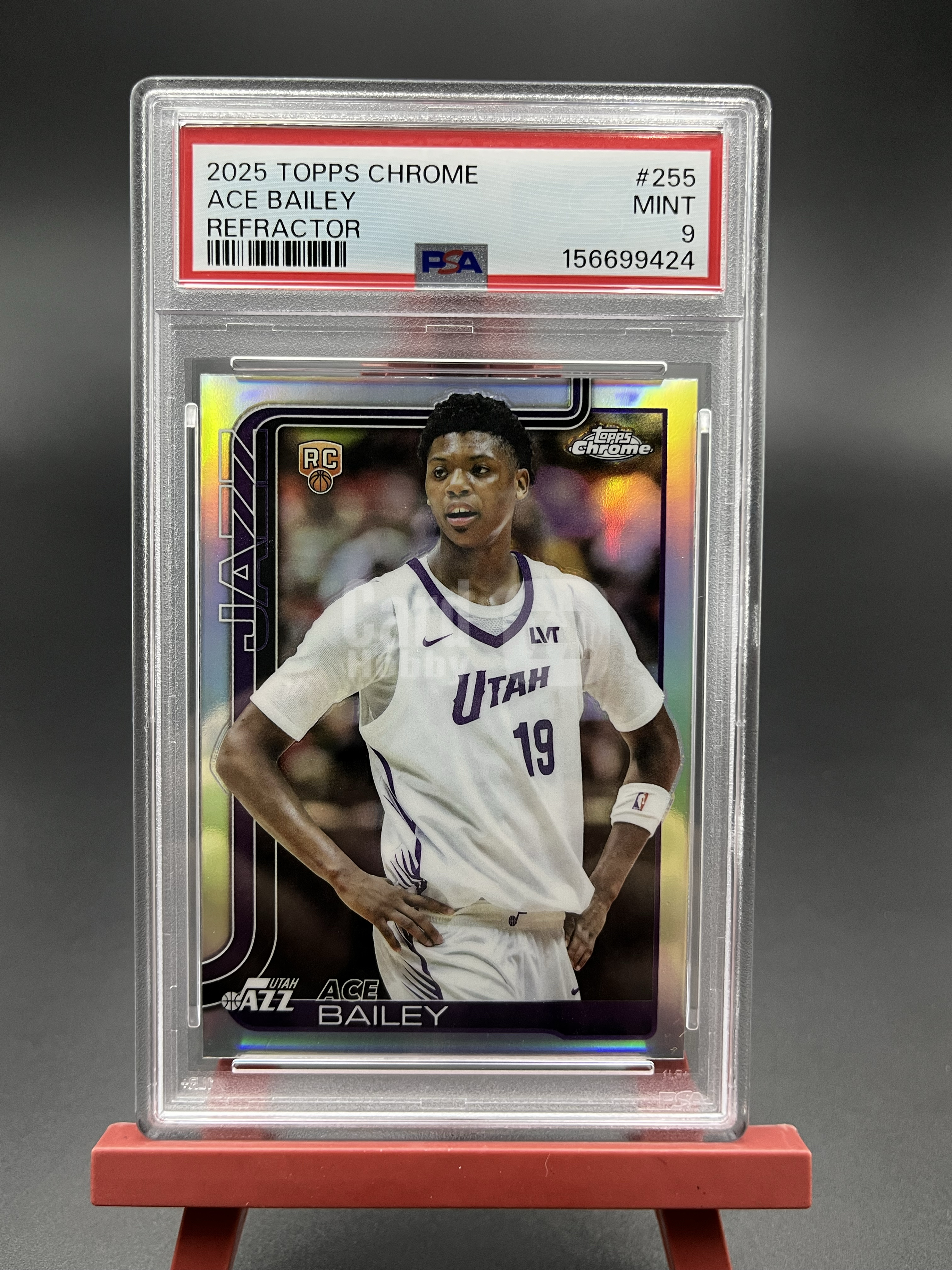 【西子拍卖】2025-26 Topps Chrome TC Ace Bailey 埃斯 艾斯 贝利 爵士 RC新秀 正银折 折射 PSA9分评级卡 HH929