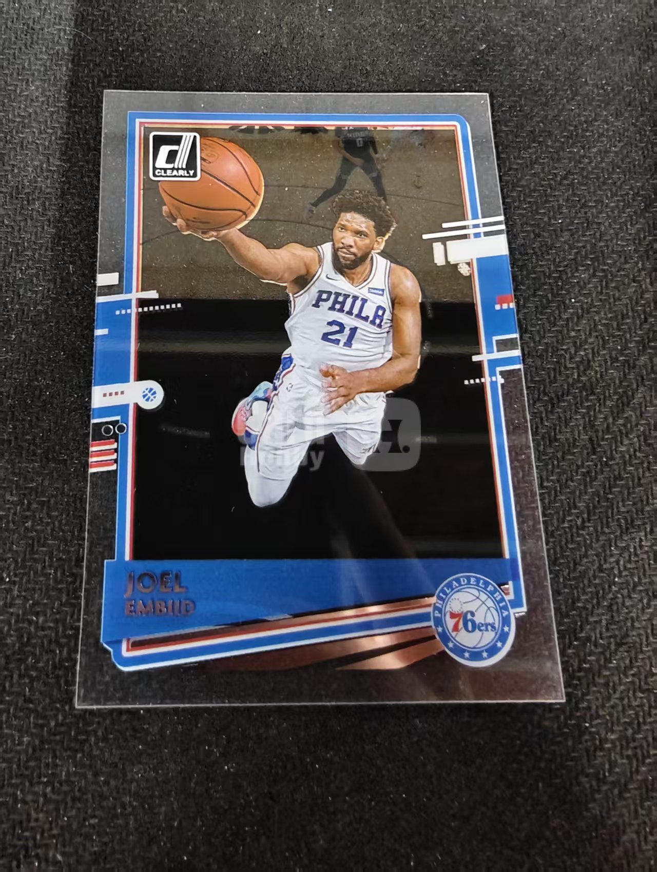 2020-21 Panini Clearly Donruss Joel Embiid 杜蕾斯 76人 乔尔 恩比德 大帝 杜蕾斯 胶片 划痕 边角瑕疵 #26