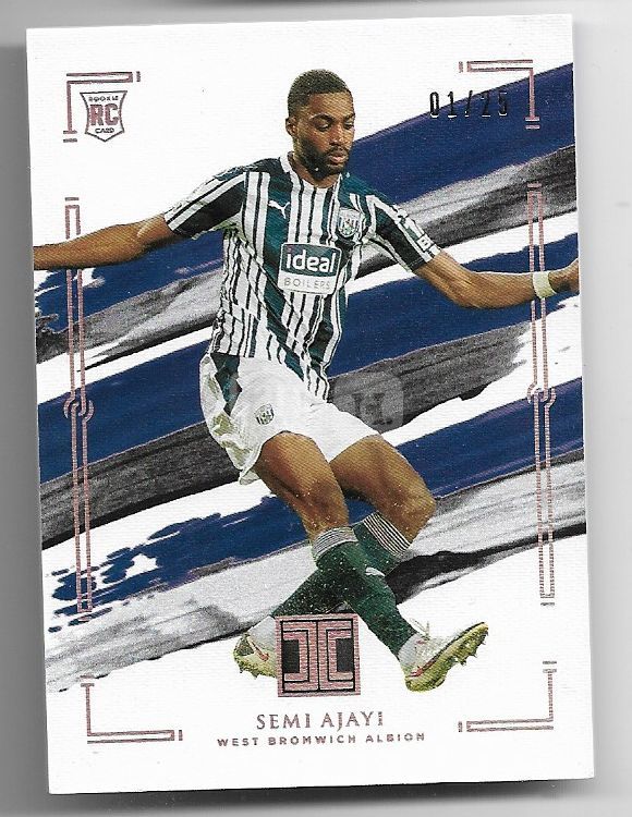 2020-21 Panini Impeccable Semi Ajayi (鸿英收藏社)2020-21 Panini 英超 小真金 西布朗 阿贾伊 25编 球星卡 01/25
