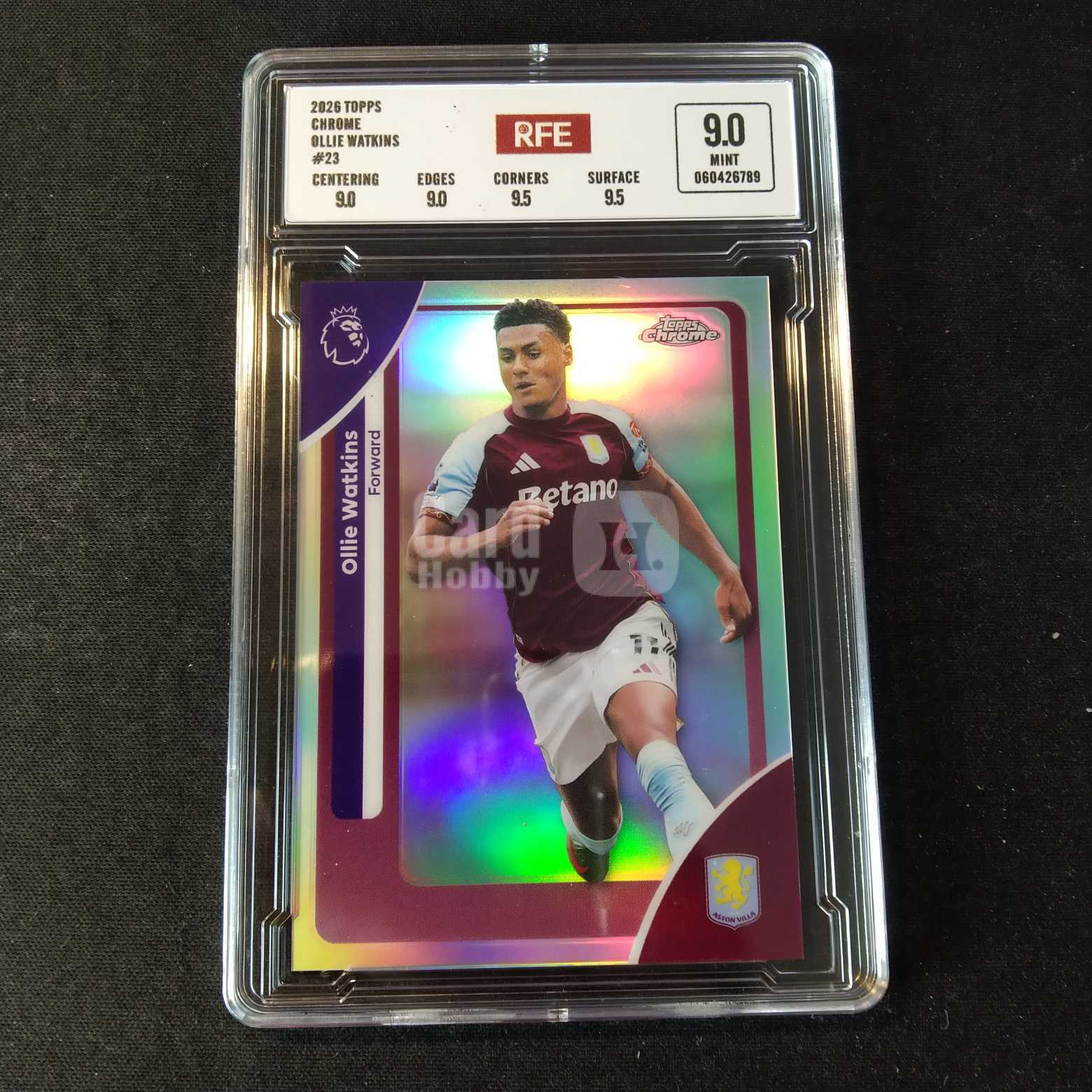 2026 Topps Chrome 瓦特金斯 评级卡 阿斯顿维拉 折射 实卡精美稀有 品质保障 投资收藏必备 保值回购 详情见说明 【蓝色星球】