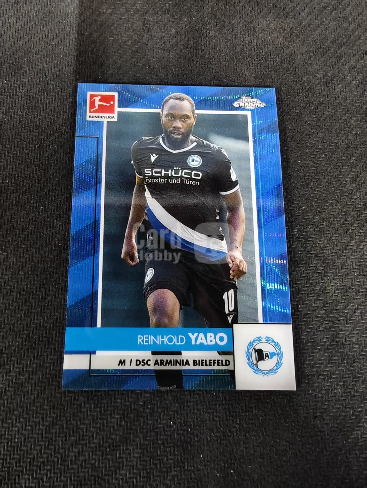 【可合并,不累计】2021 Topps CHROME Reinhold Yabo 德甲 雅博 比勒菲尔德 蓝波纹 150编 划痕 边角瑕疵