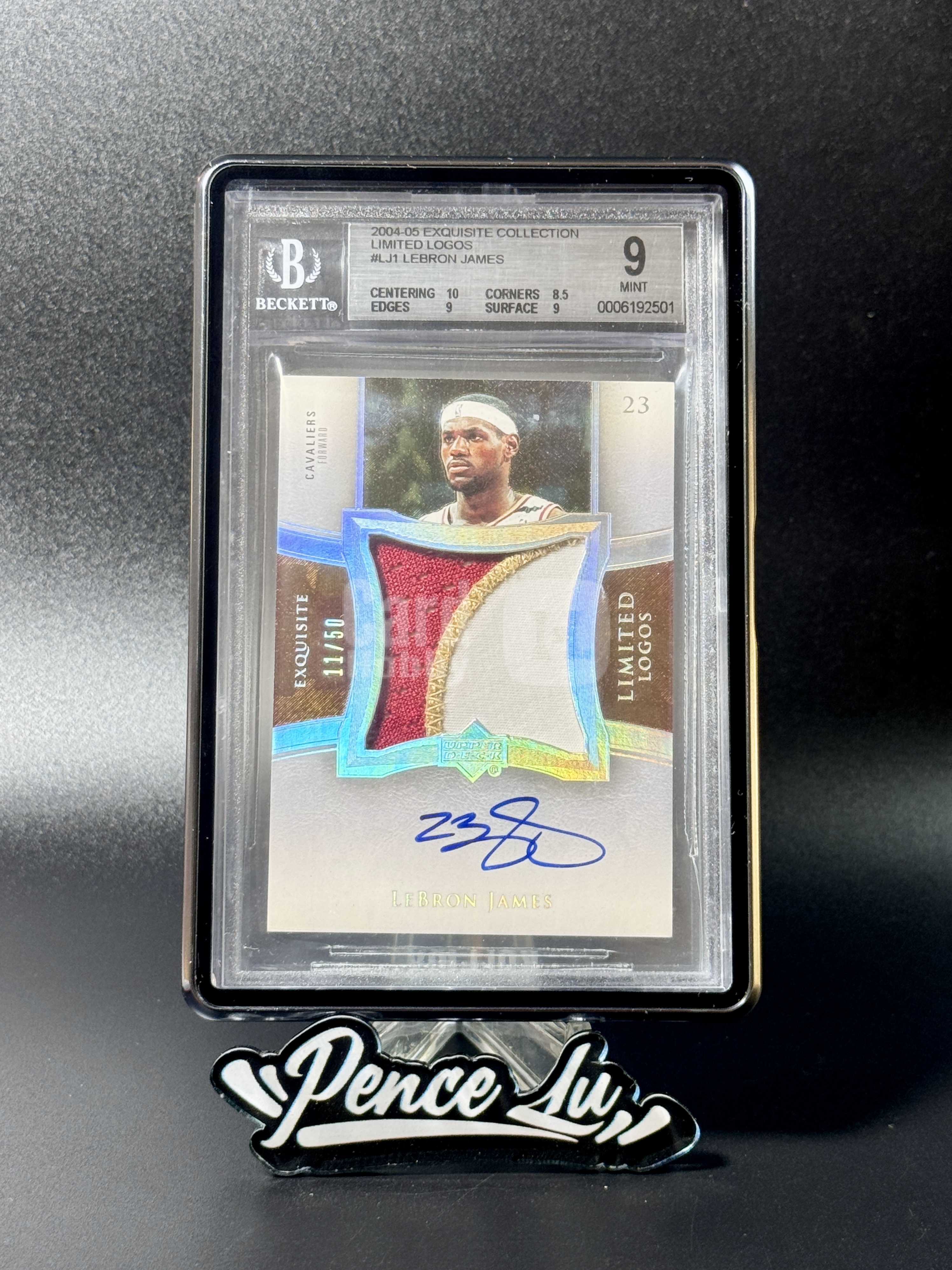 【喷子拍卖】2004-05 UD exquisite LeBron James 木盒 克里夫兰骑士 勒布朗 詹姆斯 LL limited logo 50编 大窗patch 卡签 切割暴力 大hit 闪版最有价 墨迹很好 BGS9/10 葵花