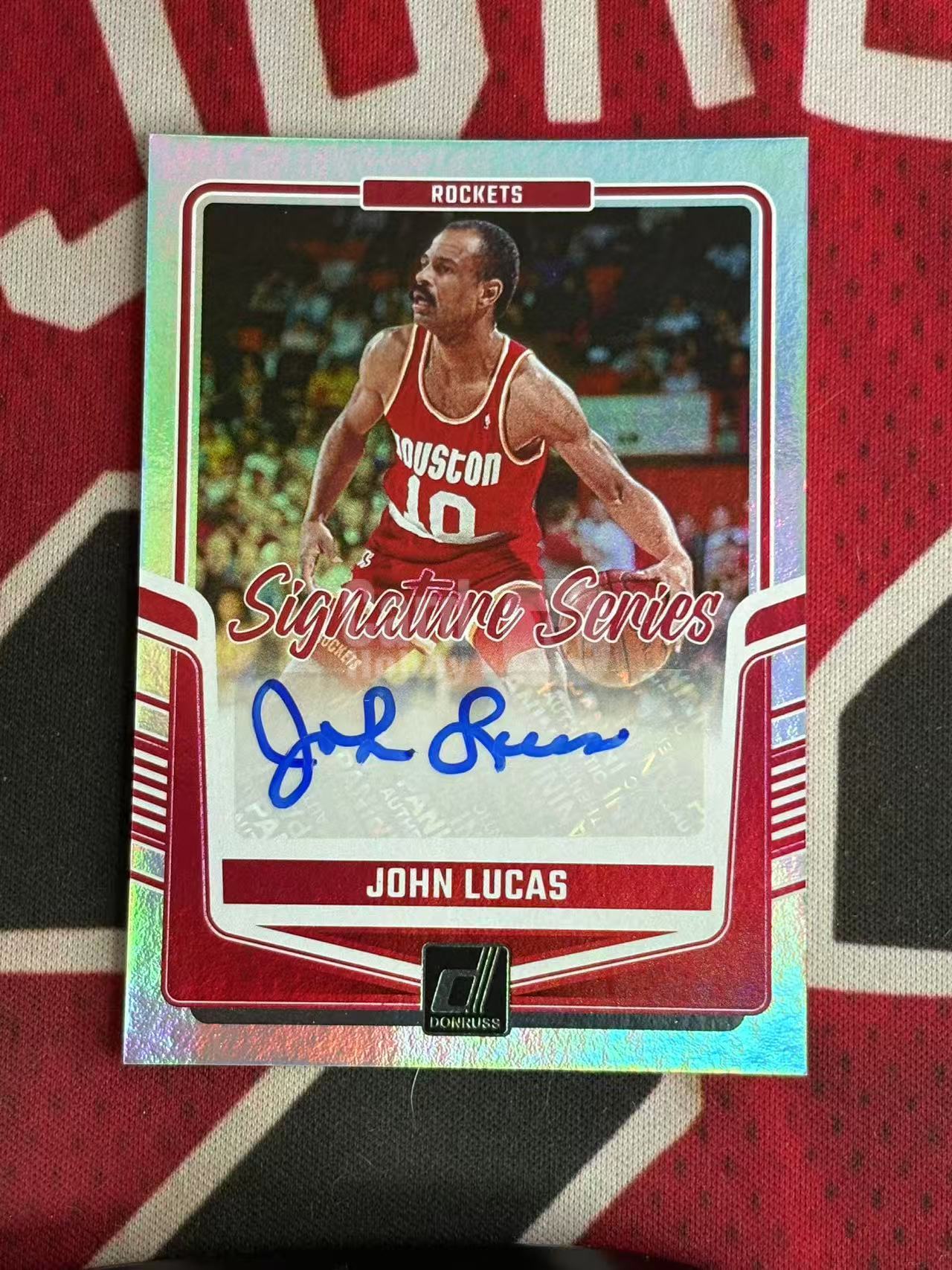 2024-25 PANINI DONRUSS OPTIC 杜蕾斯系列 John Lucas 火箭名宿 老卢卡斯 约翰卢卡斯二世 签字卡 SS签 银折 折射【烂臭嘴拍卖】