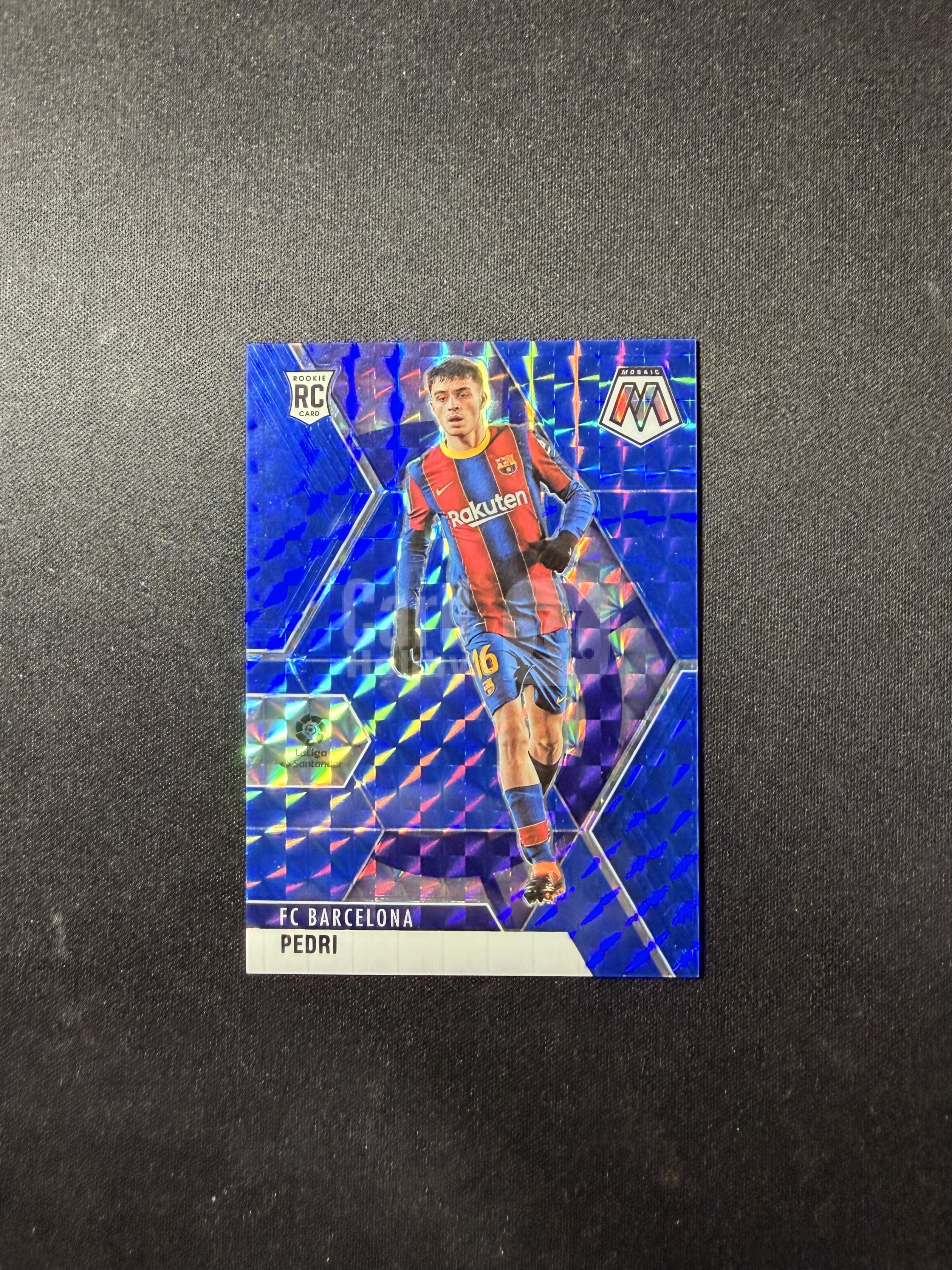 2020-21 Panini Mosaic 马赛克 西甲 巴萨 巴塞罗那 Pedri 佩德里 新秀 rc 蓝折 52/99编 马赛克折 卡品如图 亚马尔队友 球衣颜色匹配