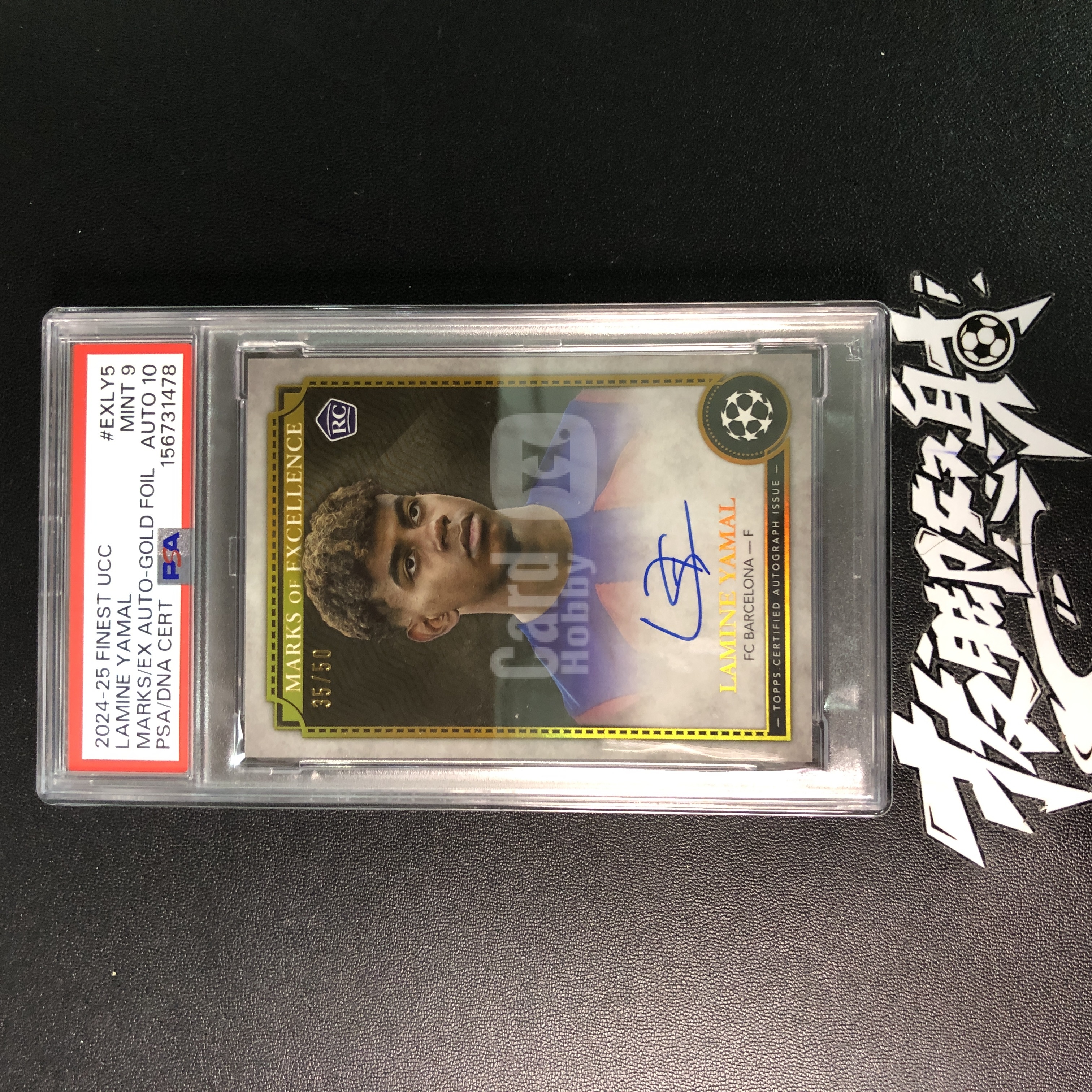 【拔脚精品】2024-25 Topps Finest  Lamine Yamal 亚马尔 巴萨 欧冠 RC新秀 35/50编 签字 卡签 卓越标志签 卓越签 西班牙 PSA9签字10分完美！收藏必备｜拔脚比特LTXHV1